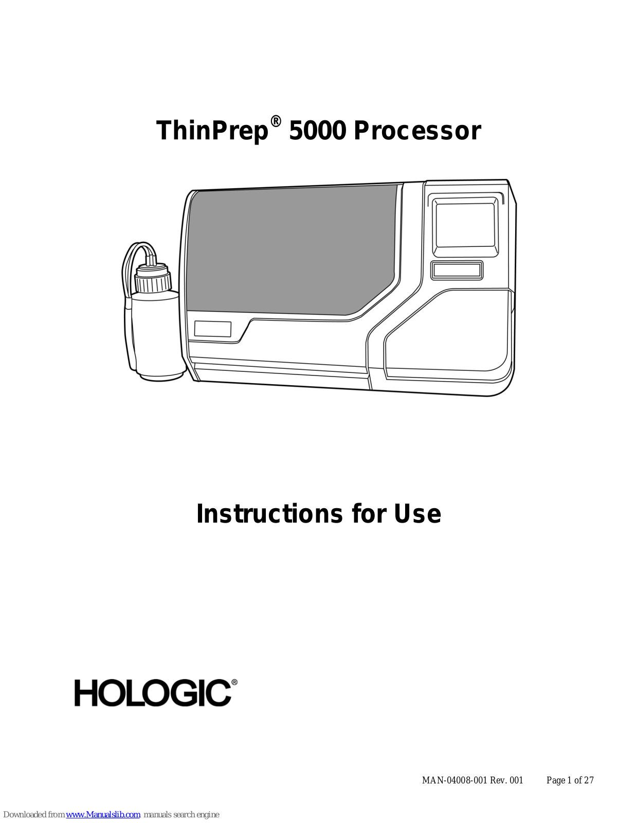 Hologic ThinPrep 5000 Instruction Manual