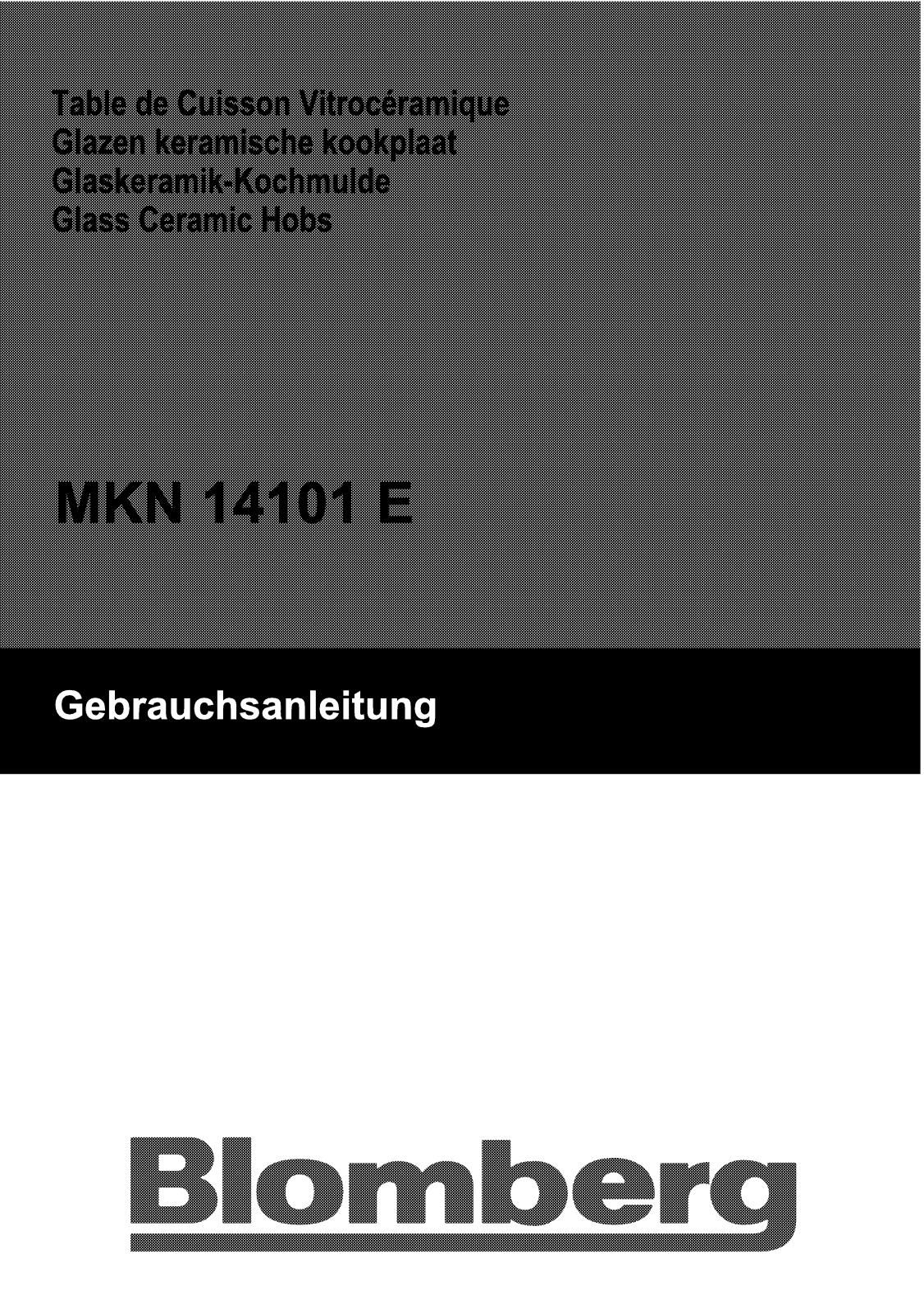 Blomberg MKN14101E User manual