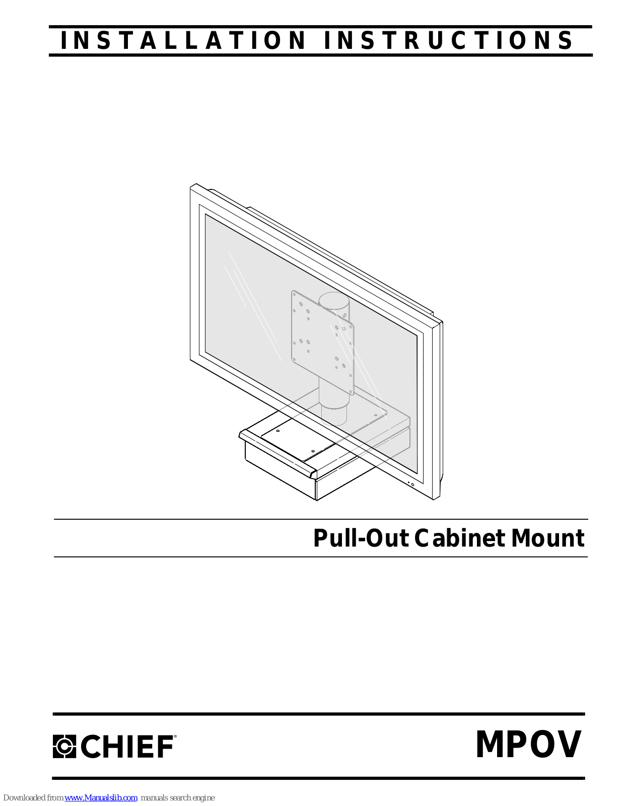 CHIEF MPOV Installation Instructions Manual - ManualMachine.com