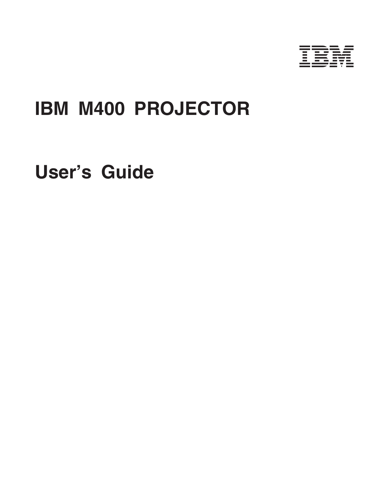 IBM M400 User Manual