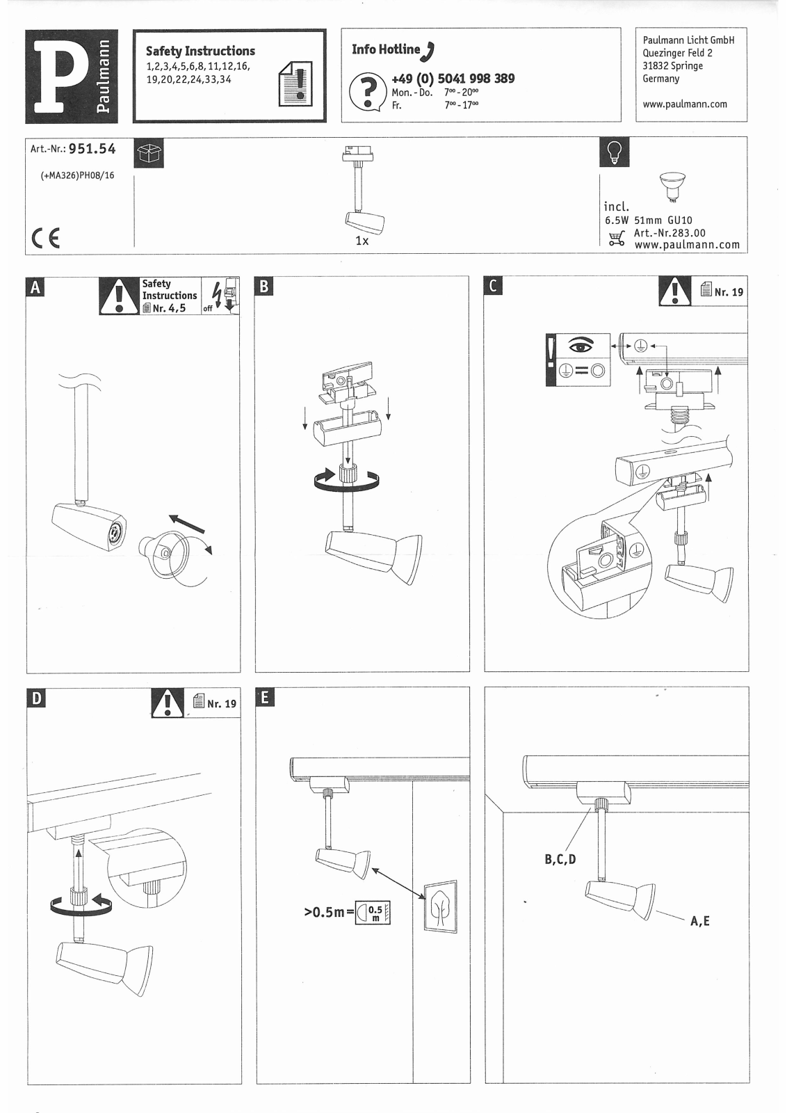 Paulmann 951.54 operation manual - ManualMachine.com