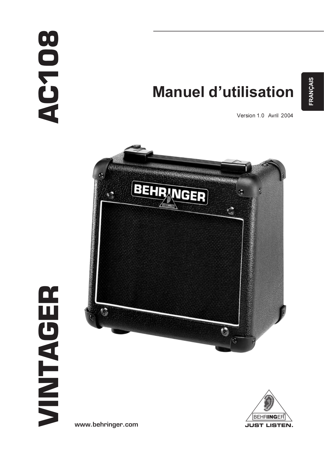 BEHRINGER Ac108 User Manual