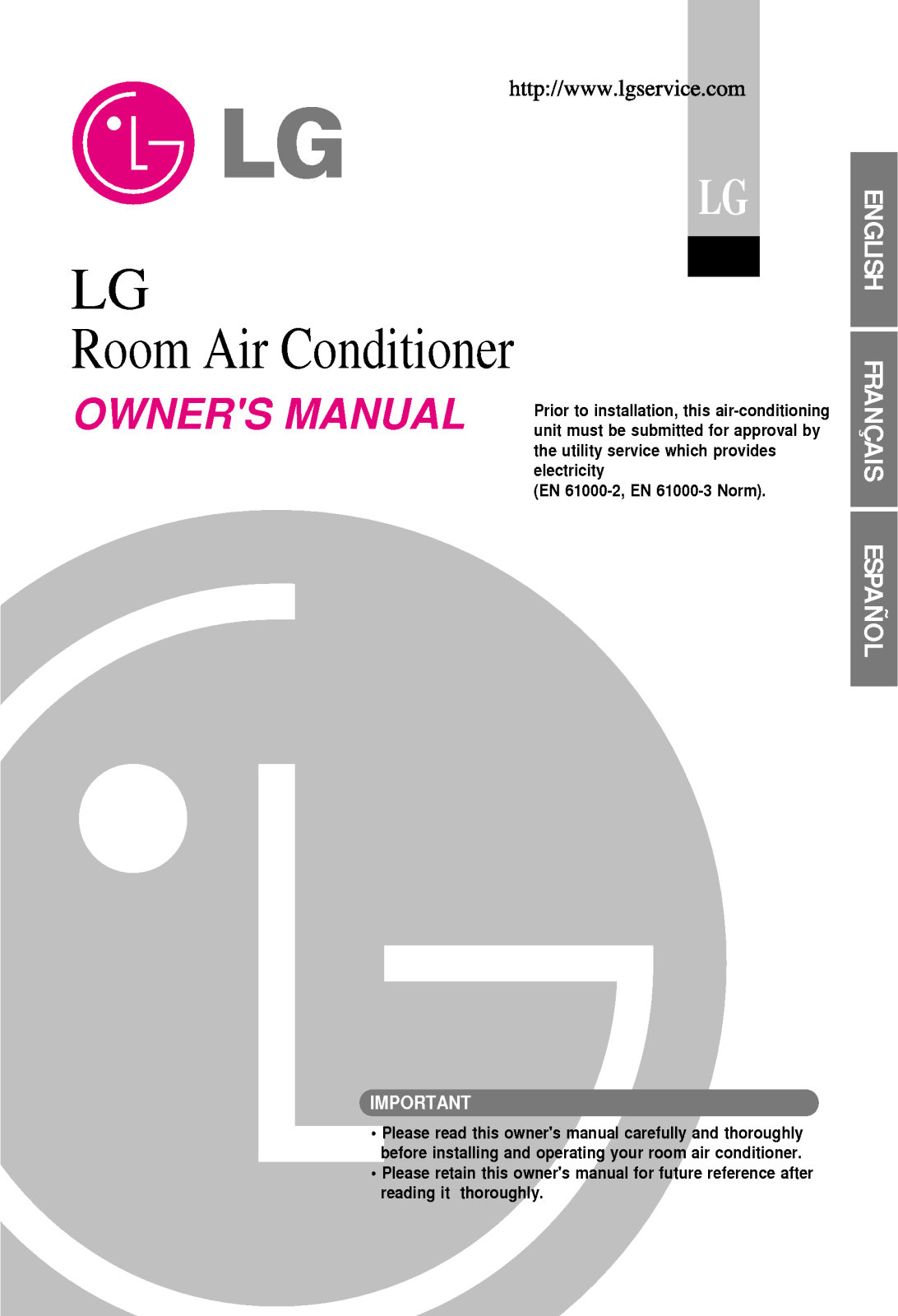 LG LSN090CE User Manual