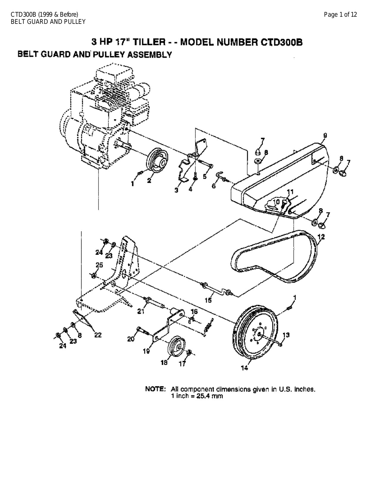 AYP CTD300B Parts List