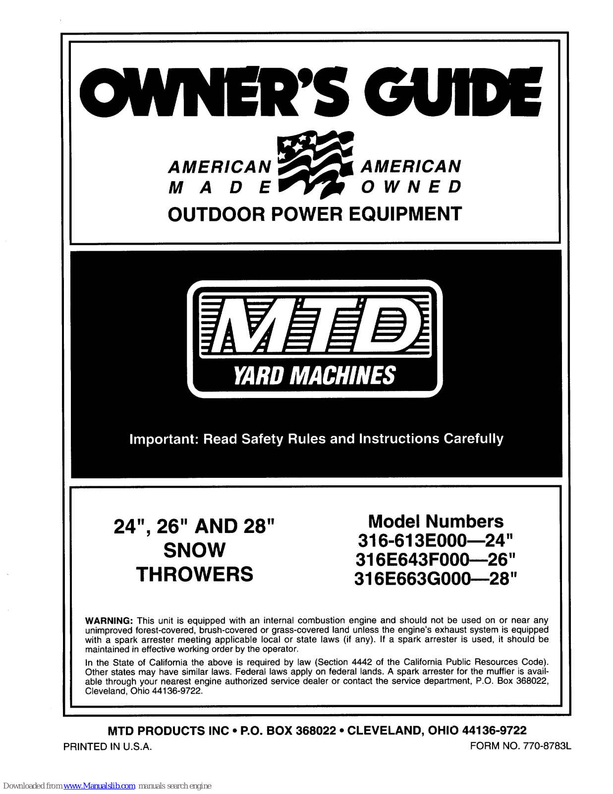 MTD 316-613E000-24, 316E663G000-28