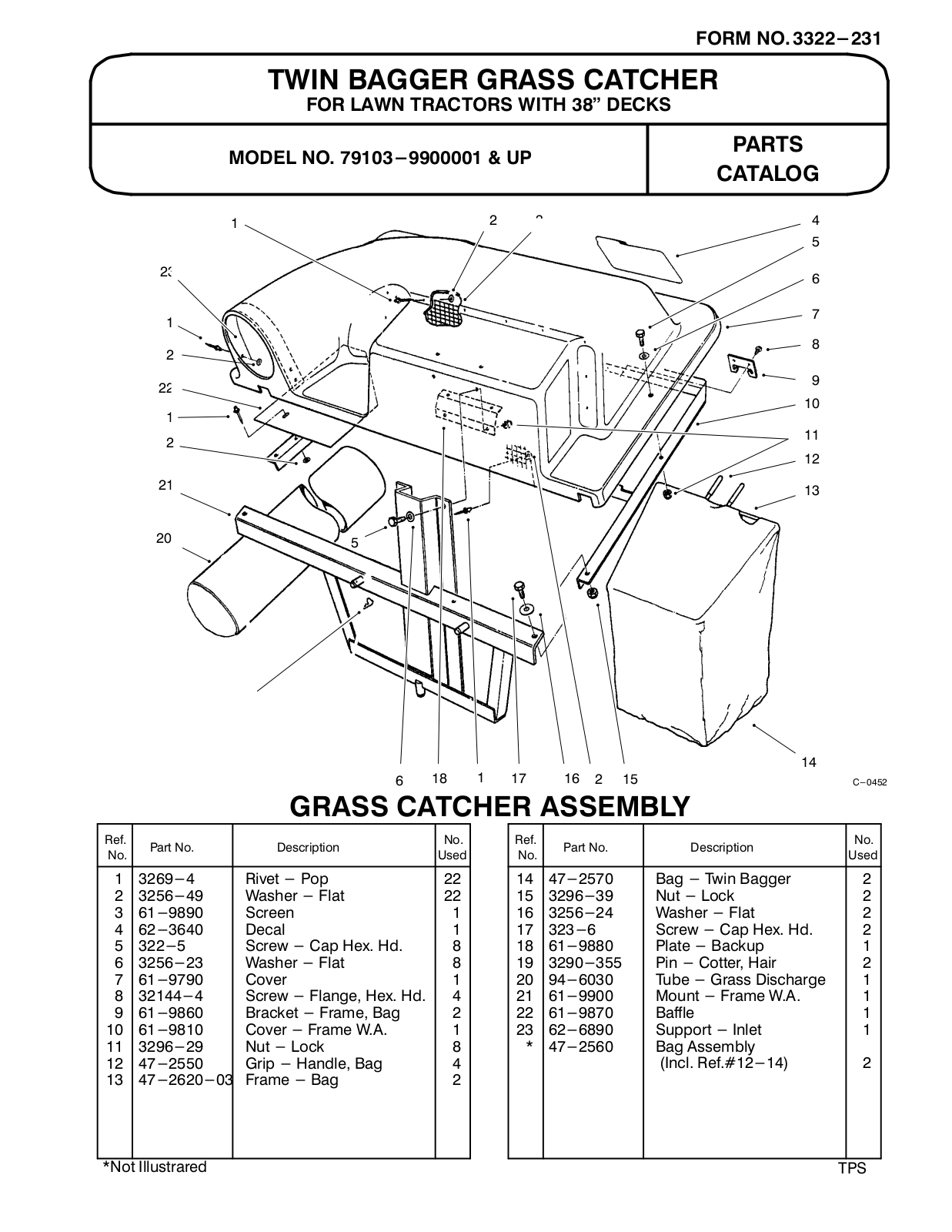 Toro 79103 Parts Catalogue