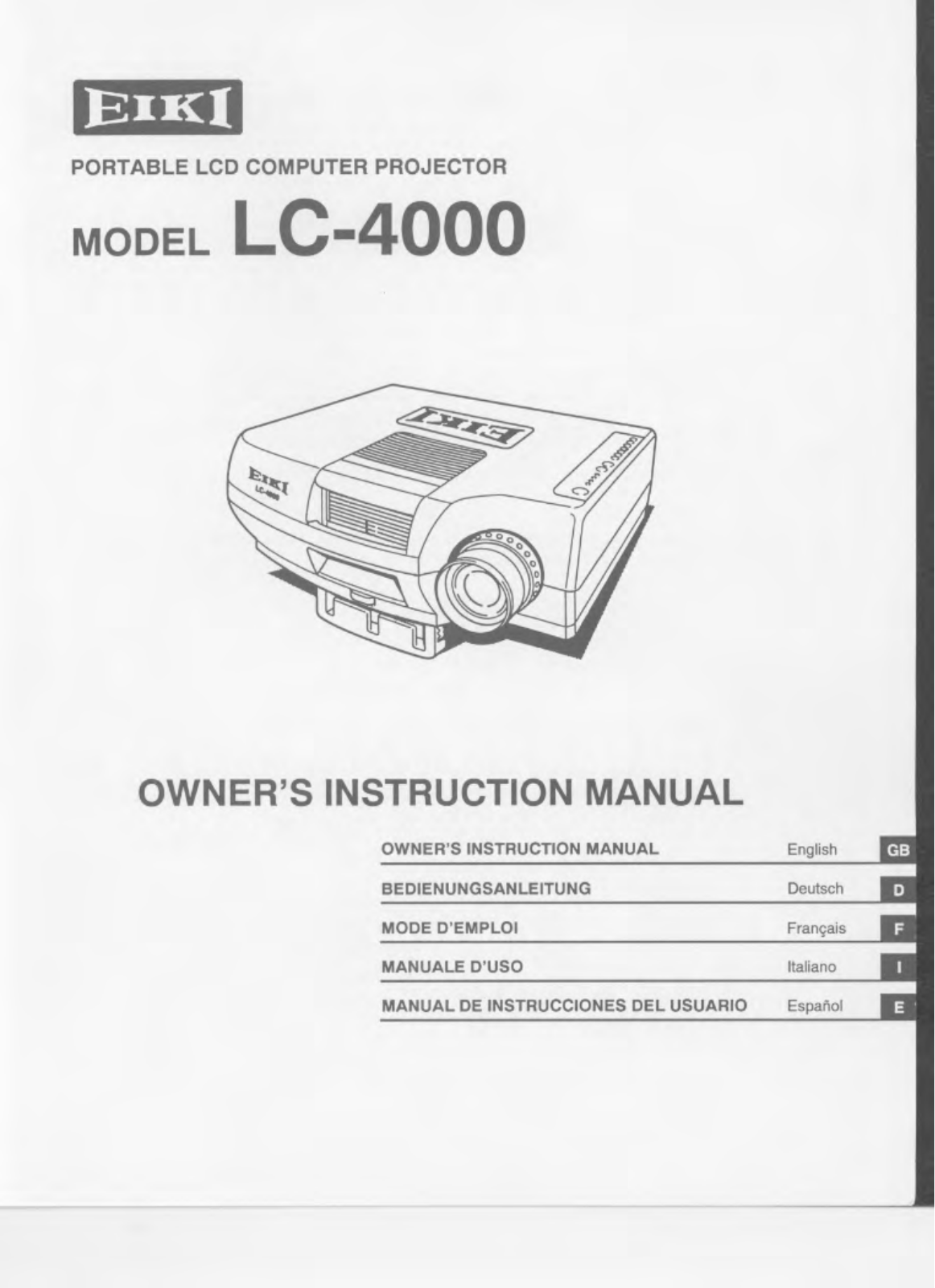 Eiki LC-4000 User Manual