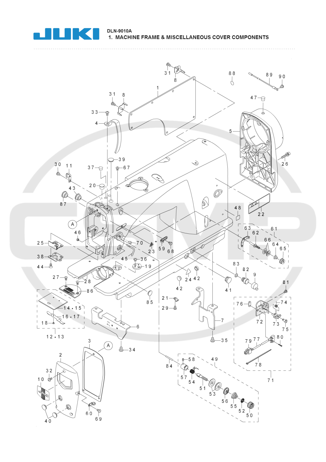 Juki DLN9010A Parts Book