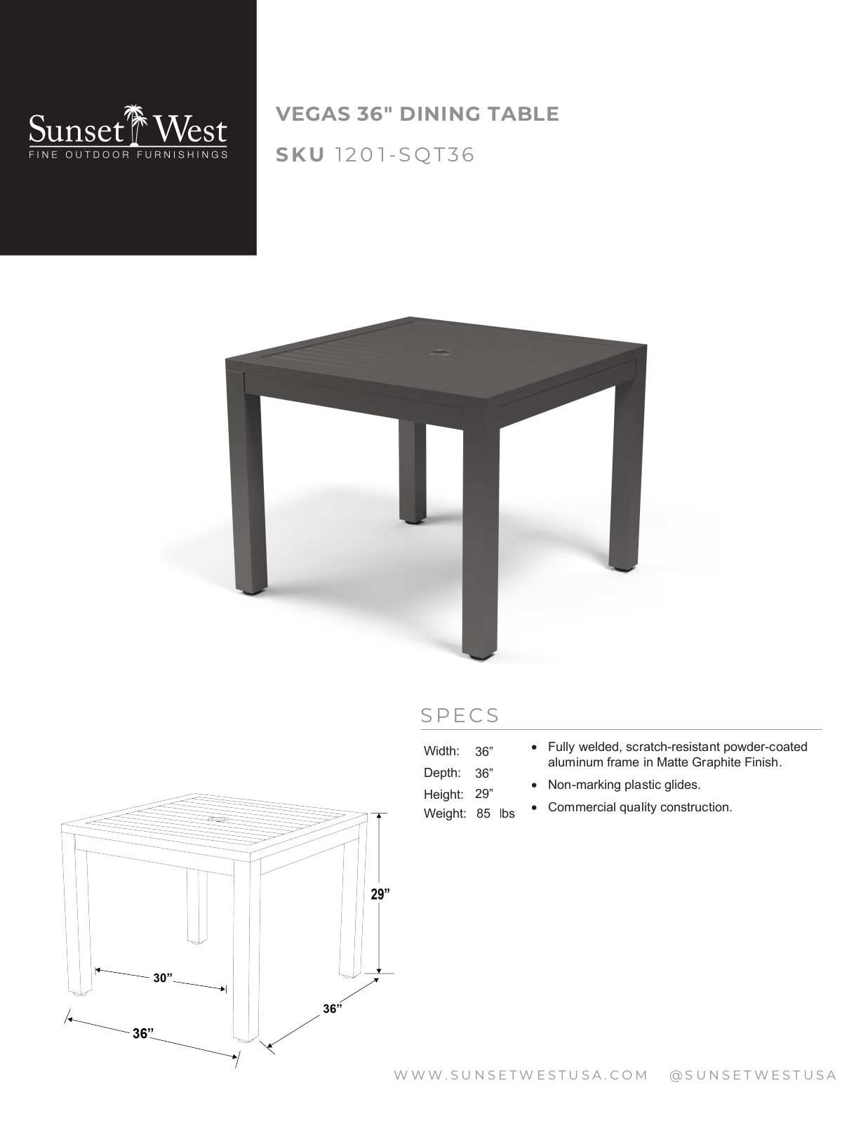 Sunset West XSW10274 Specifications - ManualMachine.com