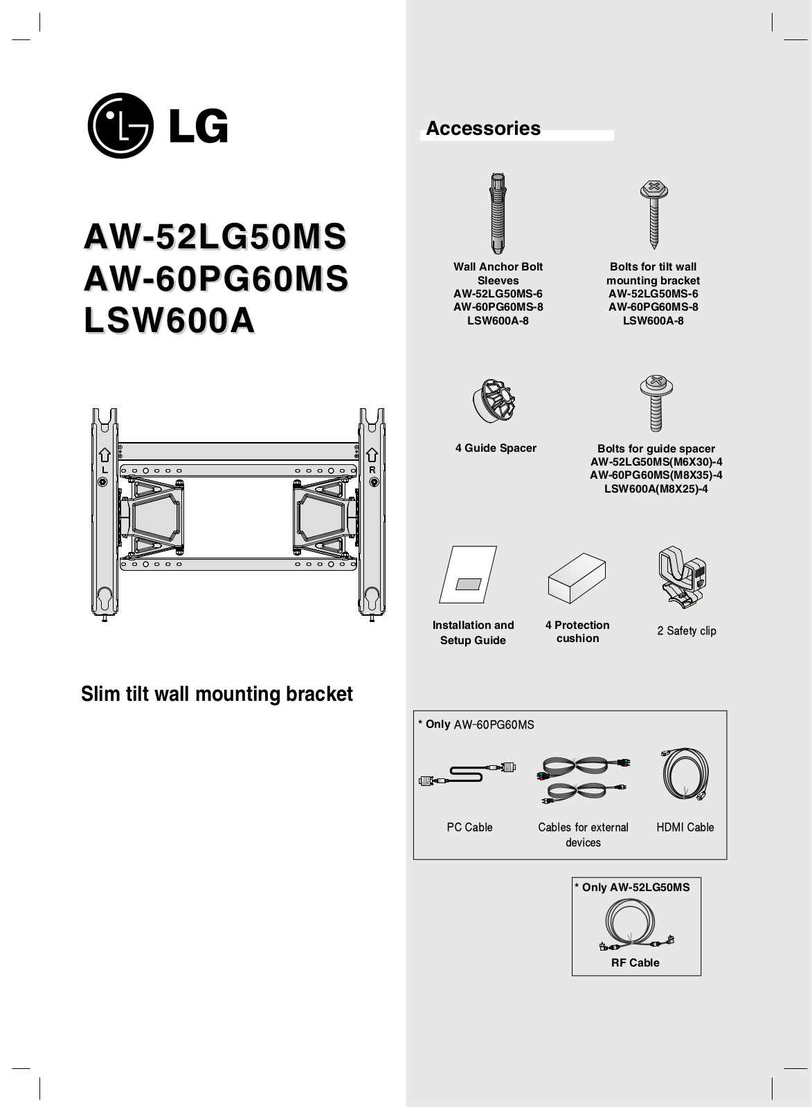 LG AW-60PG60MS Owner’s Manual