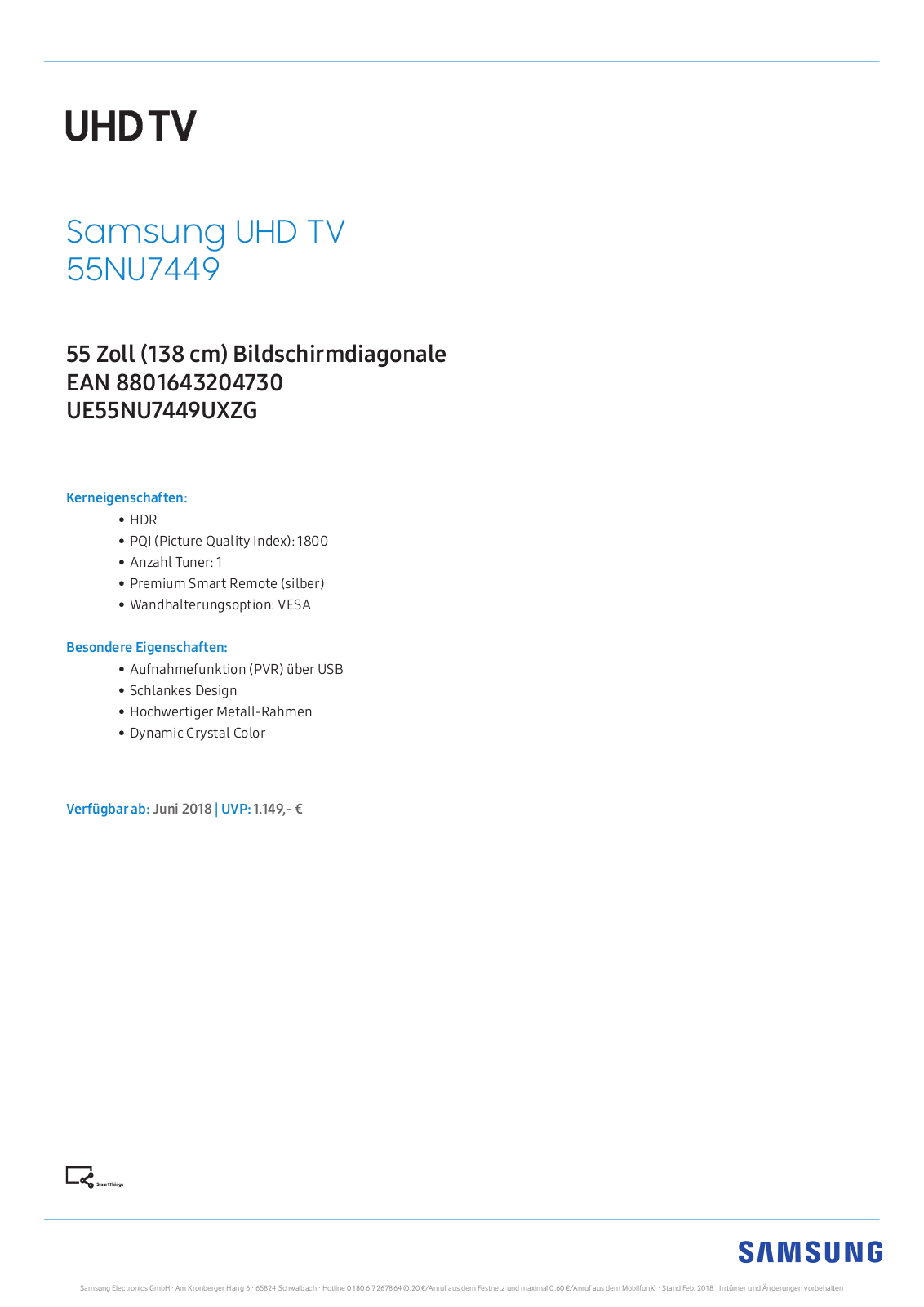 Samsung UE55NU7449 User Manual