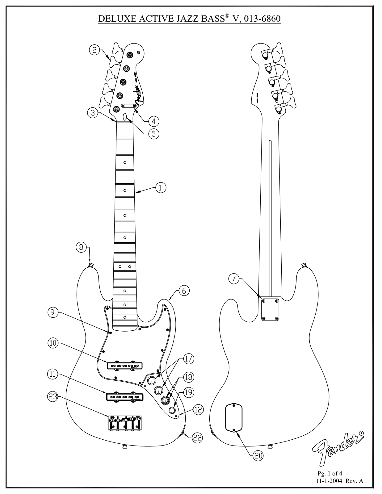 Fender Deluxe-Active-Jazz-Bass-V Service Manual