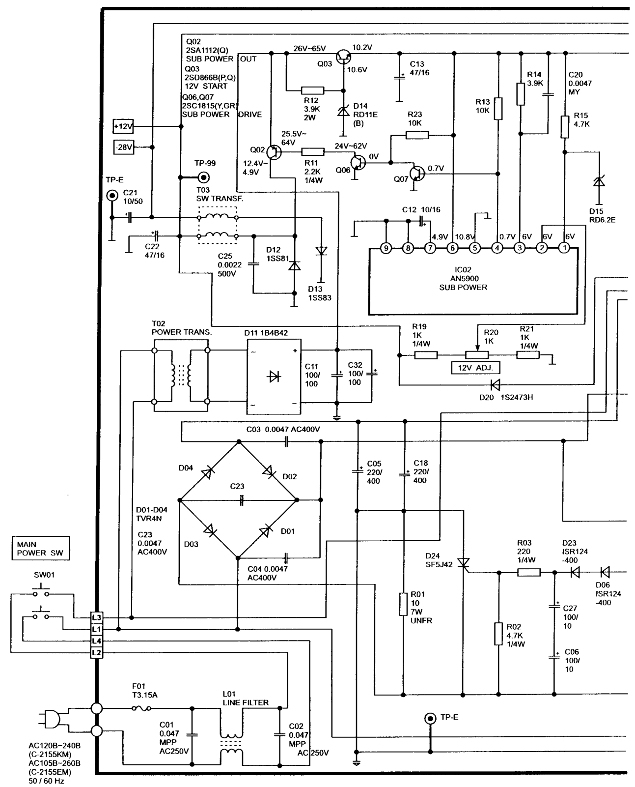 JVC C-2155EM, C2155KM Schematic