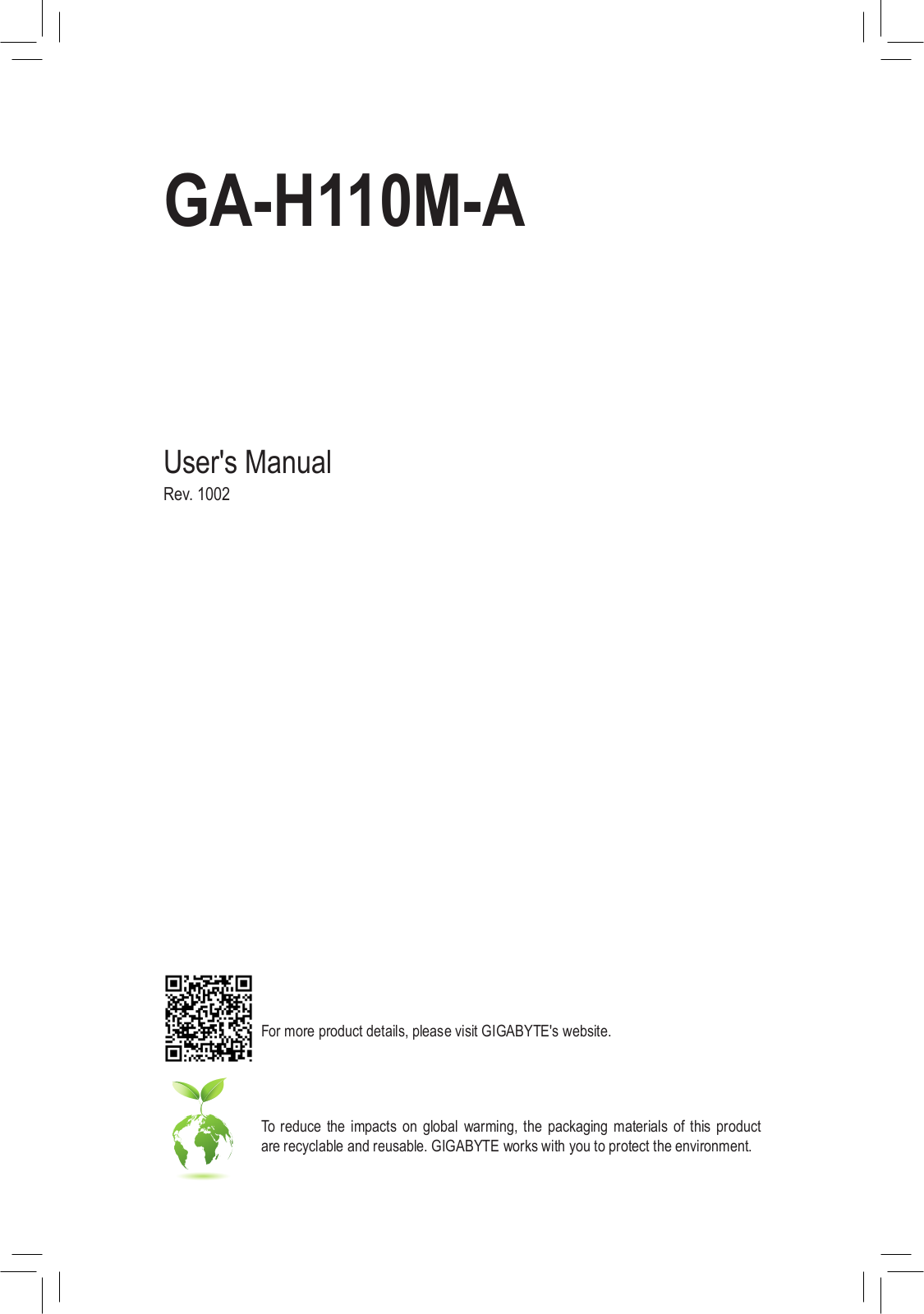 Gigabyte GA-H110M-A User Manual