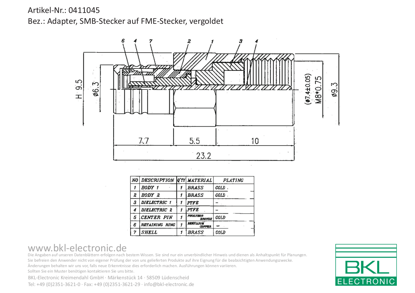 BKL BKL 0411045 Datasheet - ManualMachine.com