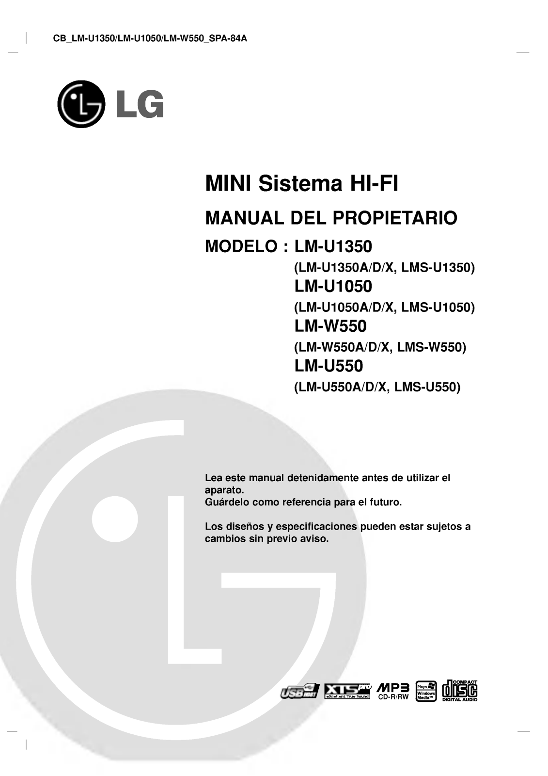 LG LM-U1350A User Manual