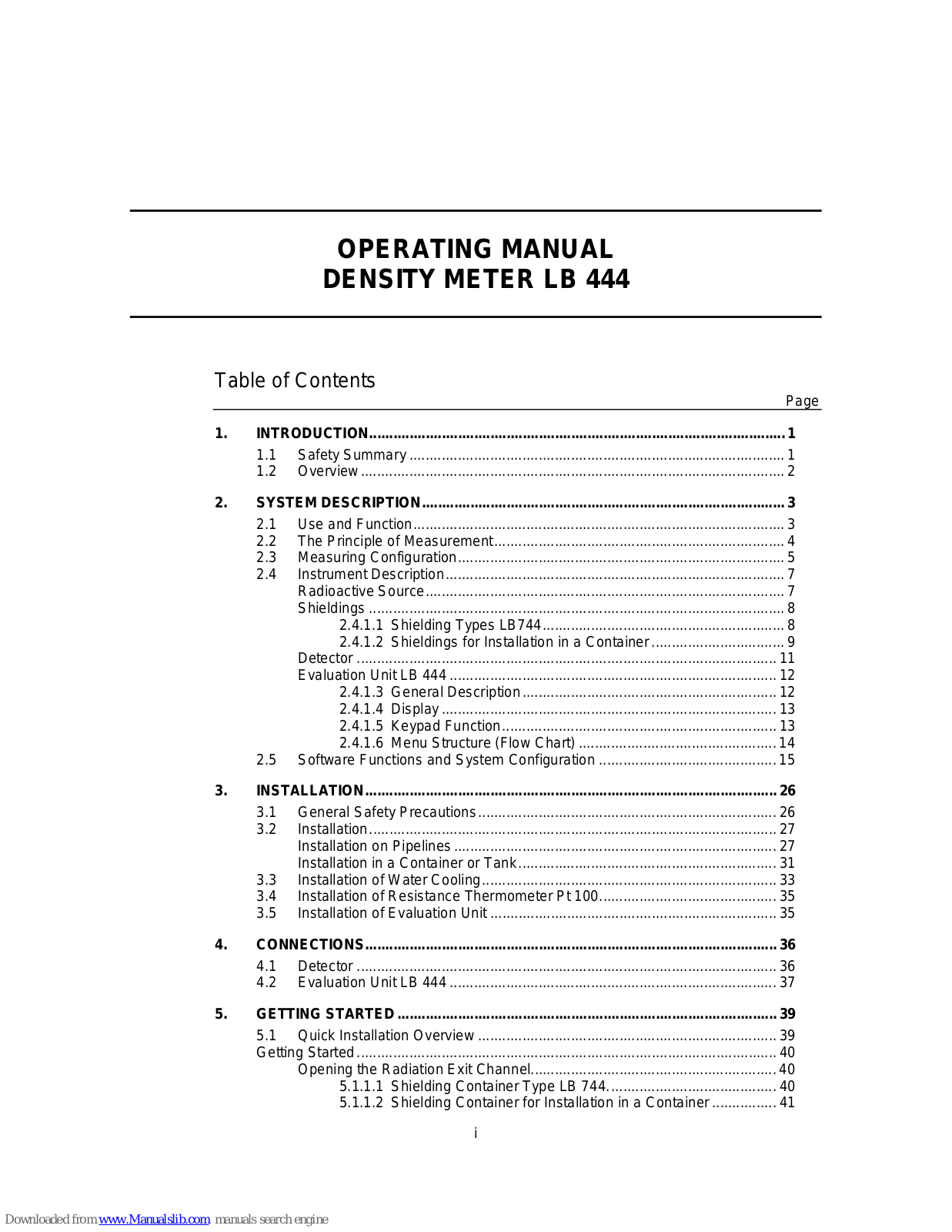 Berthold LB 444 Operating Manual - ManualMachine.com