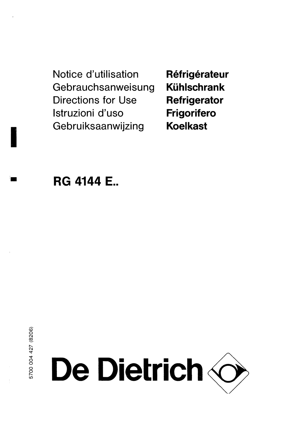 DE DIETRICH GG4135 User Manual