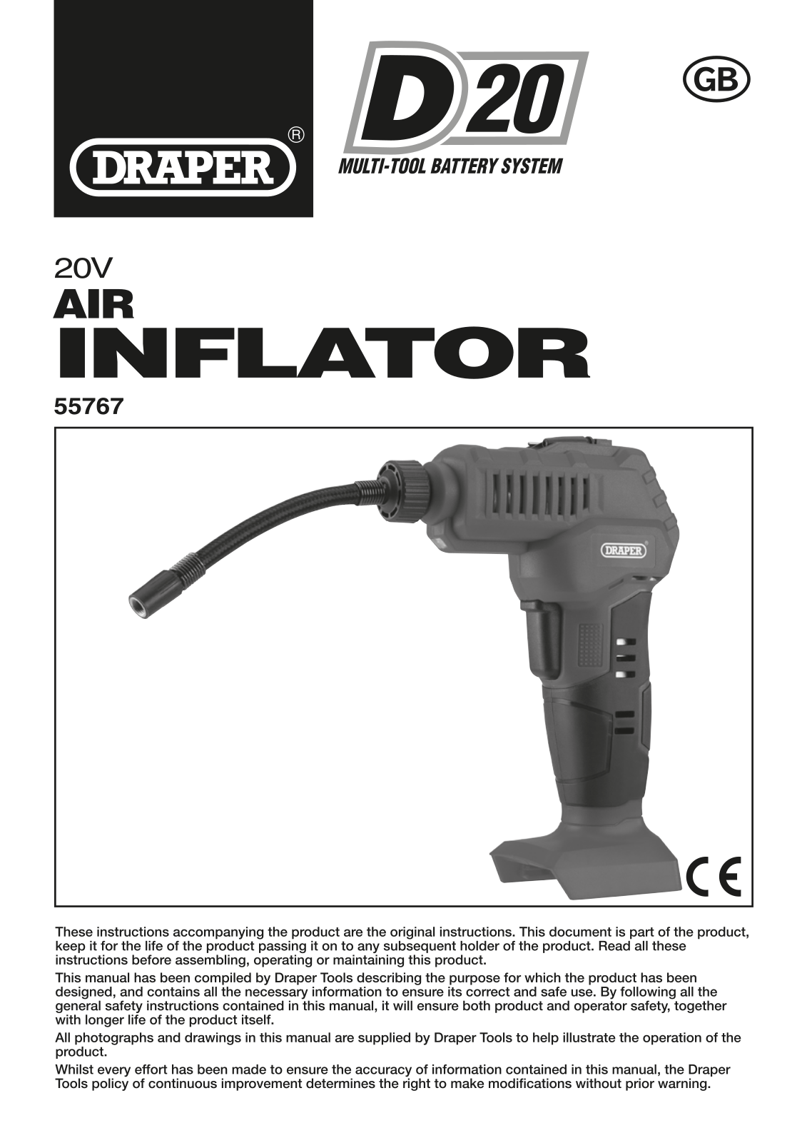 Draper Tools 55767 Instructions - ManualMachine.com