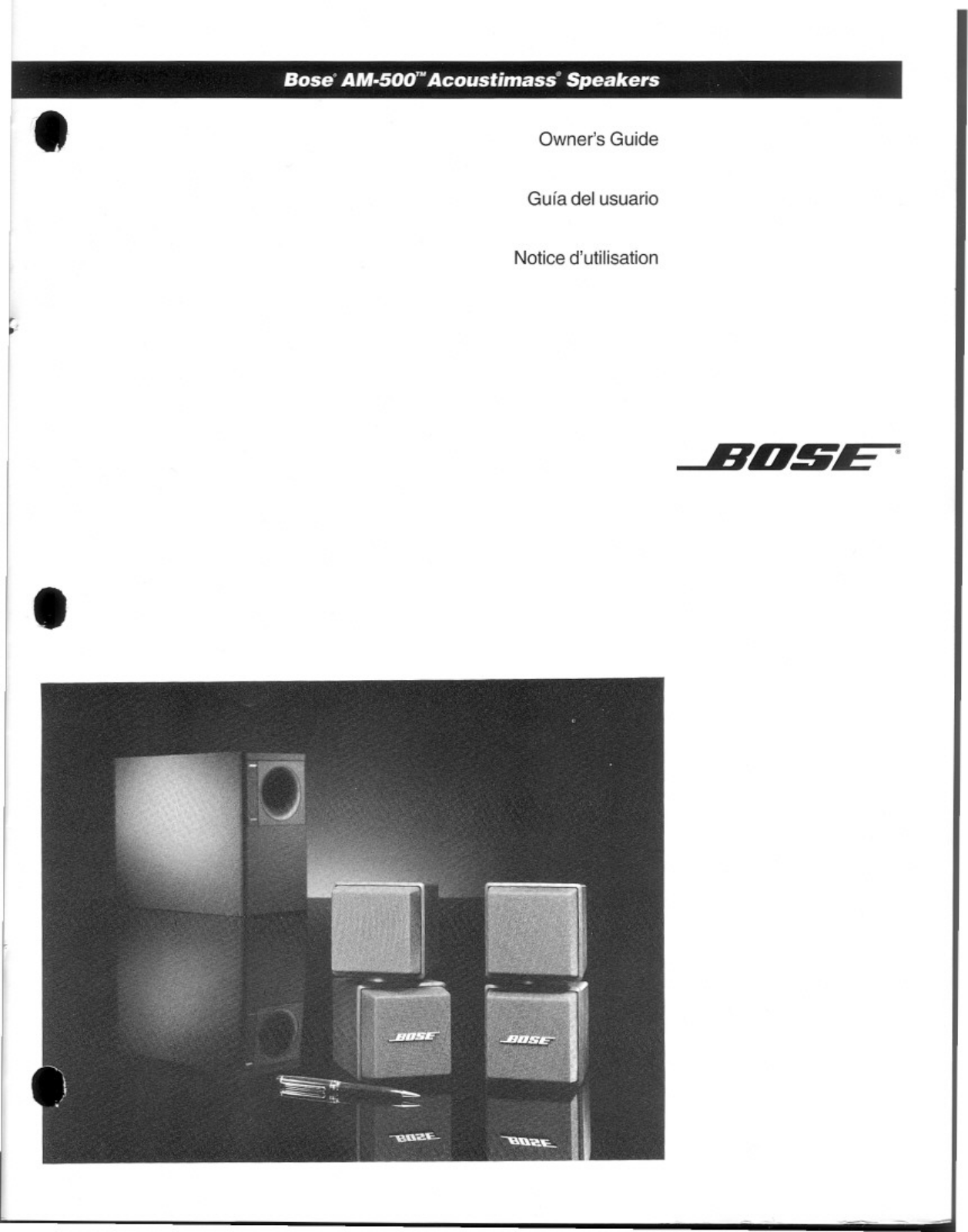 Bose Acoustimass 500 Owner Manual