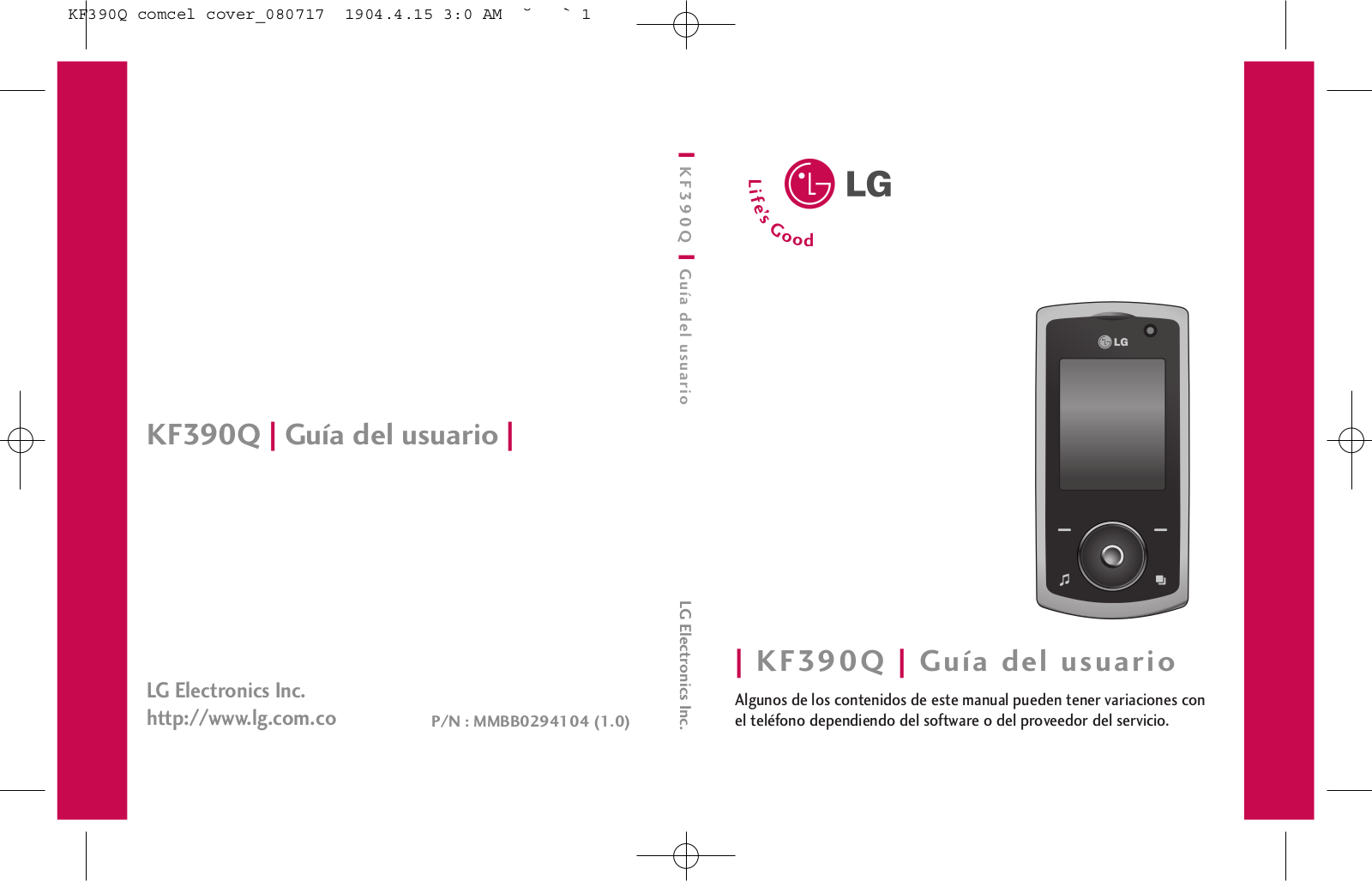 LG KF390Q Owner's manual
