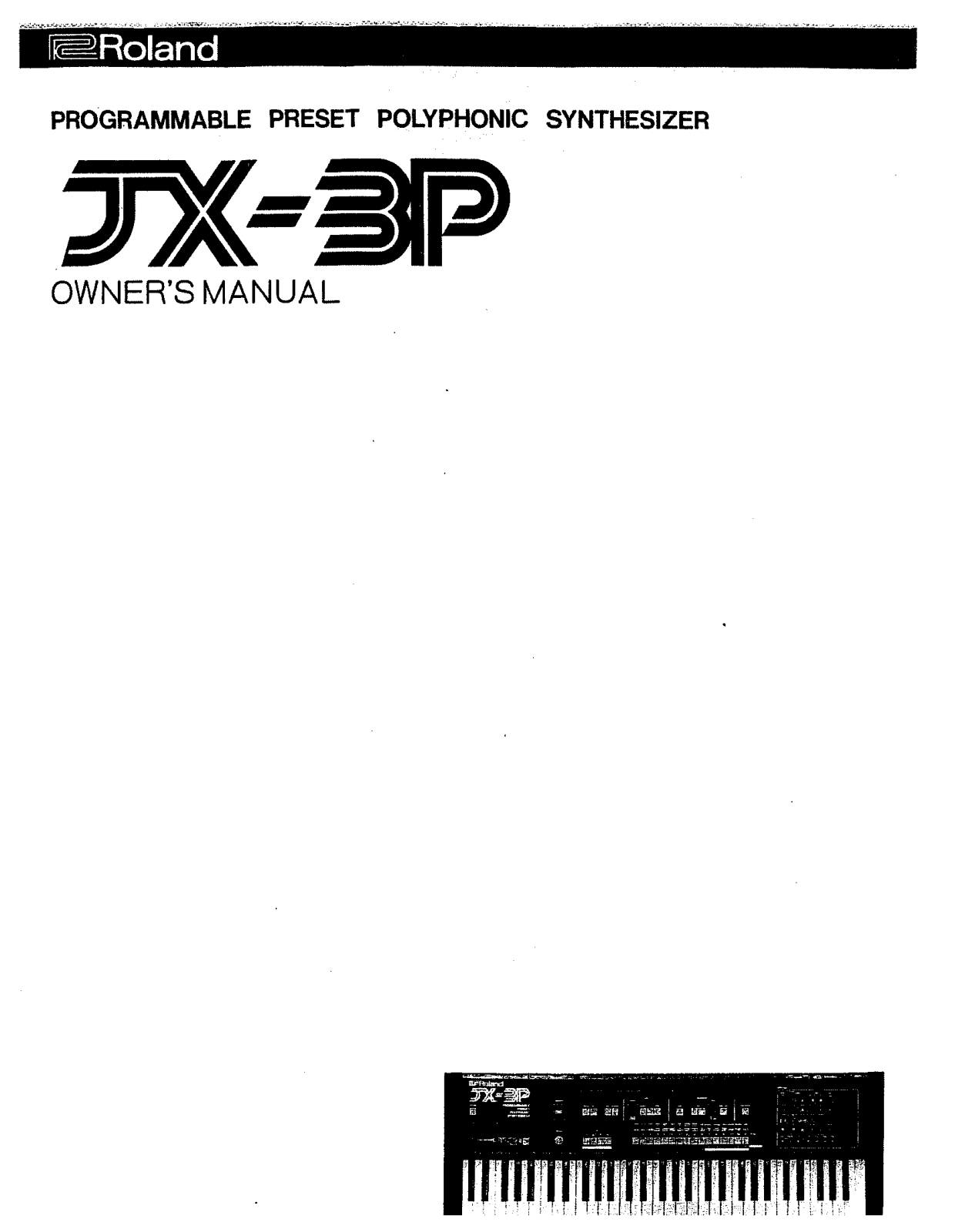 Roland JX-3P User Manual