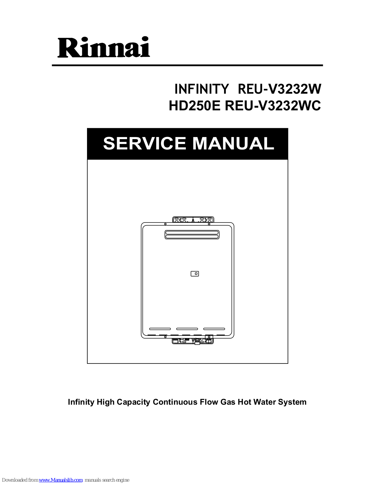 Rinnai INFINITYREU-V3232W, HD250E REU-V3232WC Service Manual