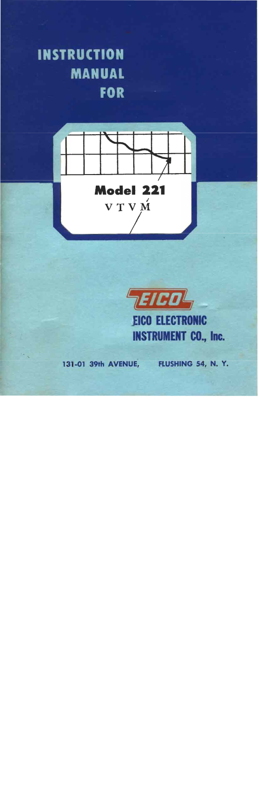 Eico 221 Instruction Manual