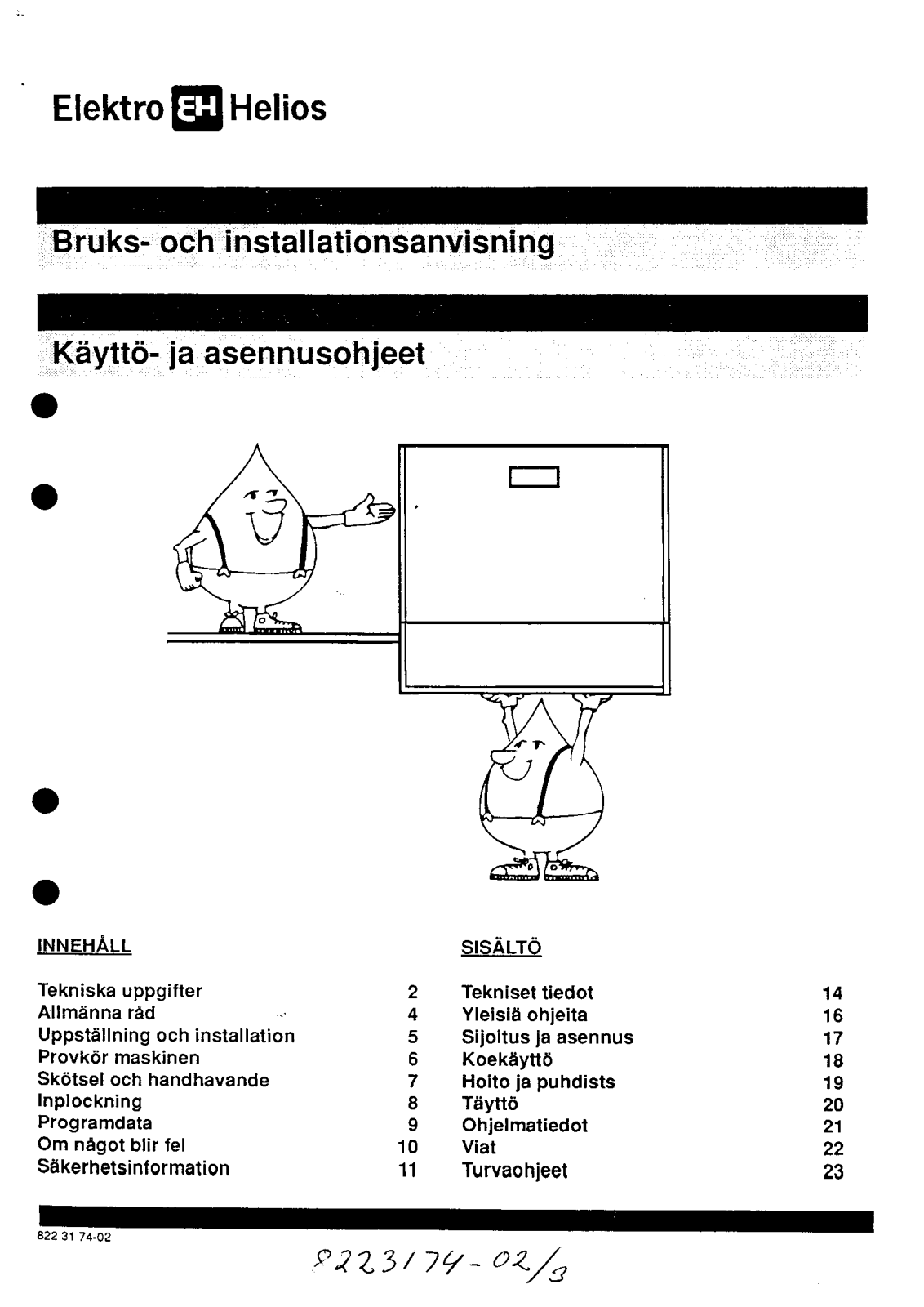 Elektro helios DC401-3 Installation and operating  Manual