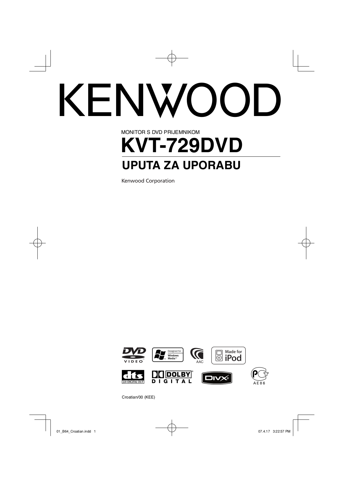 Kenwood KVT-729DVD User Manual