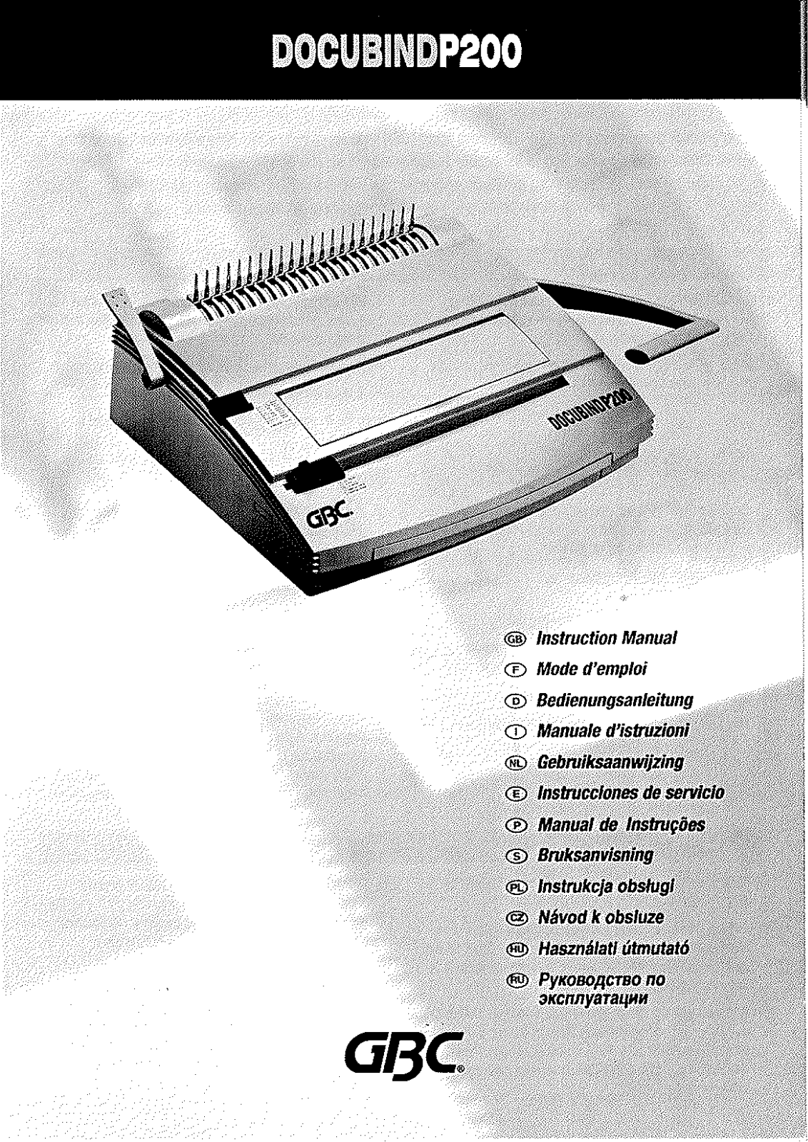 GBC DocuBind P200 Instruction Manual