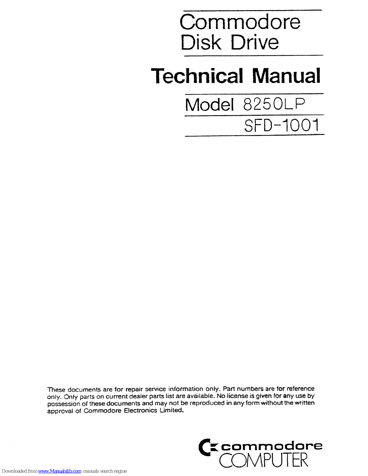 Commodore 8250LP, SFD-1001 Technical Manual - ManualMachine.com