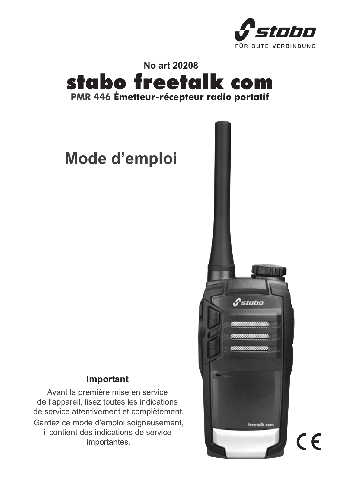 Stabo Freetalk com User guide