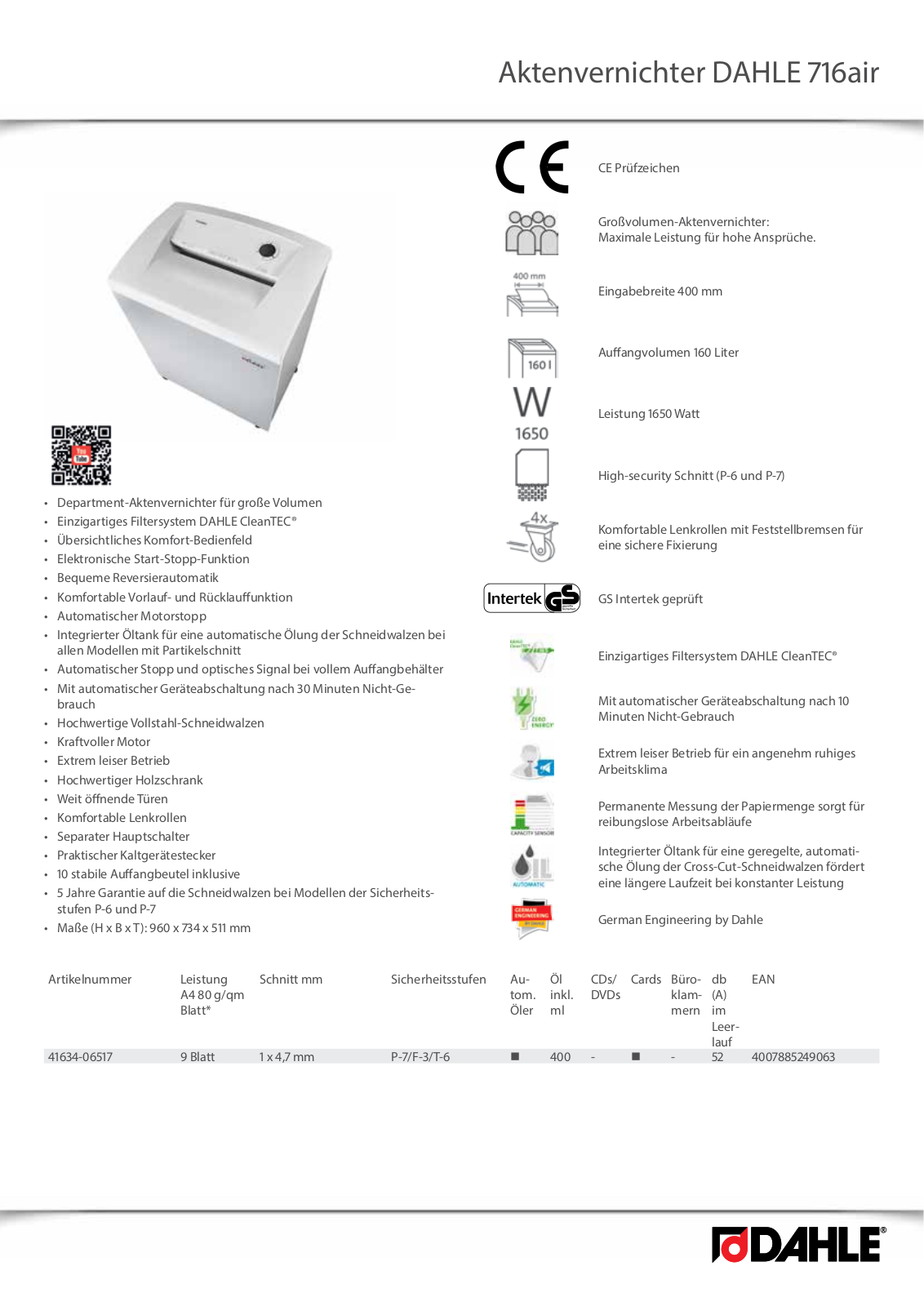 Dahle 716air User Manual