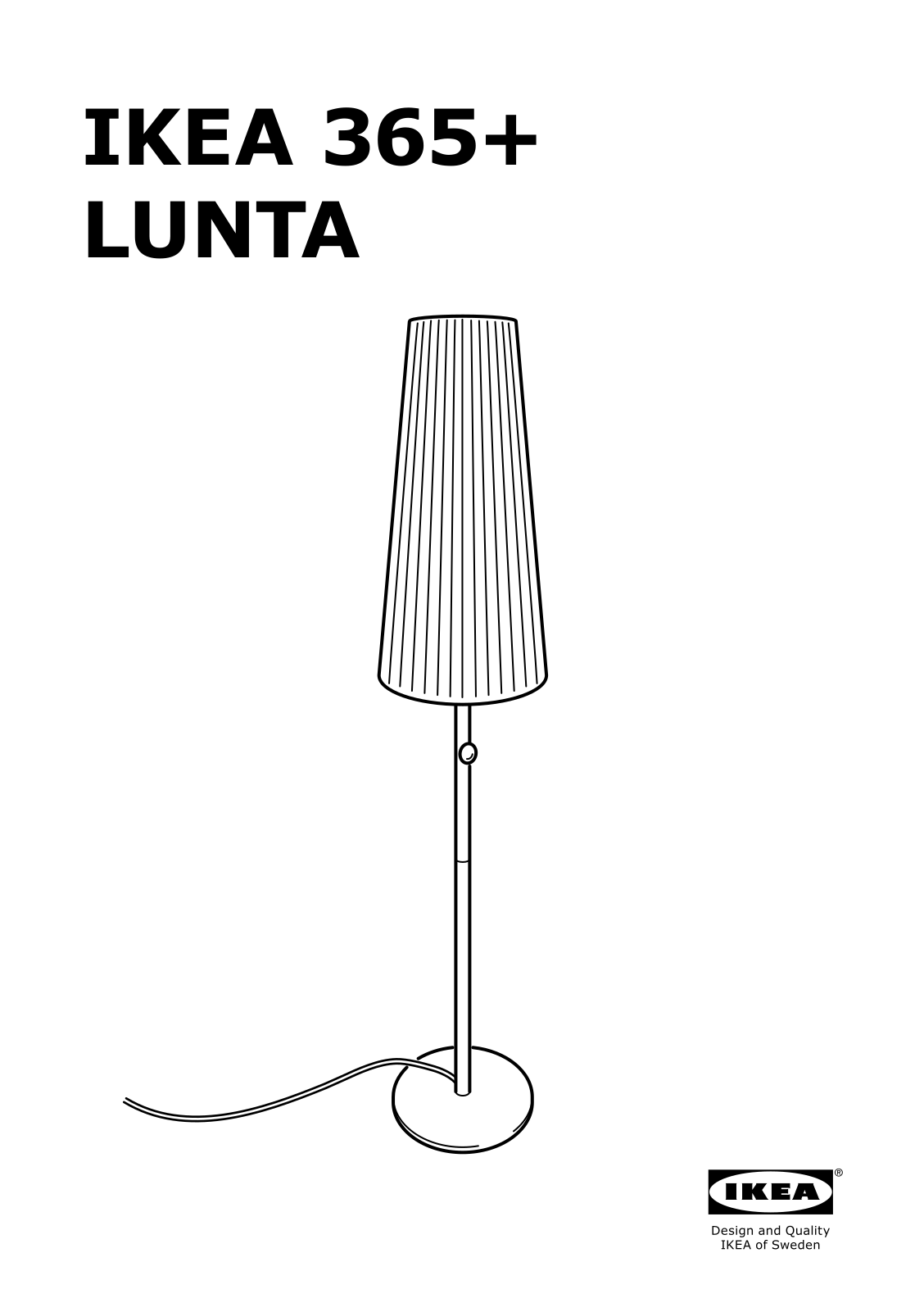 IKEA 365+ LUNTA User Manual