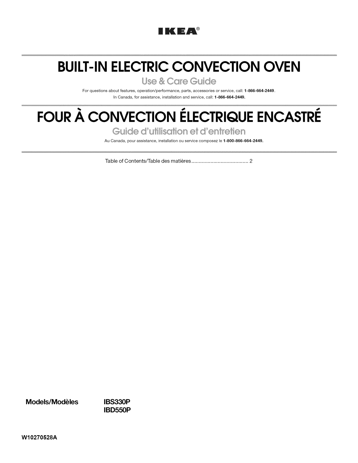 Ikea IBS330PWM00 Owner’s Manual