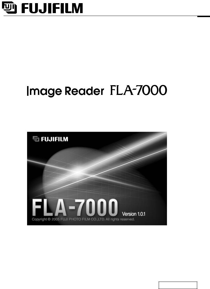 FUJIFILM FLA-7000 Operation Manual