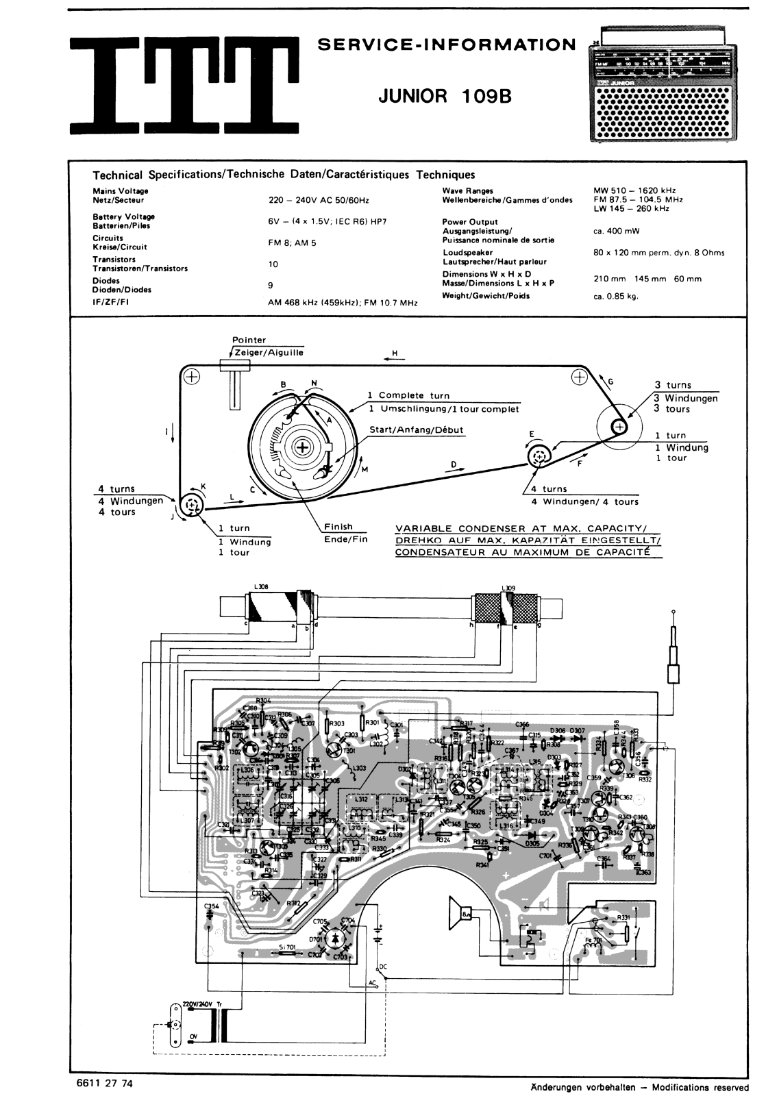 ITT junior 109b Service Manual