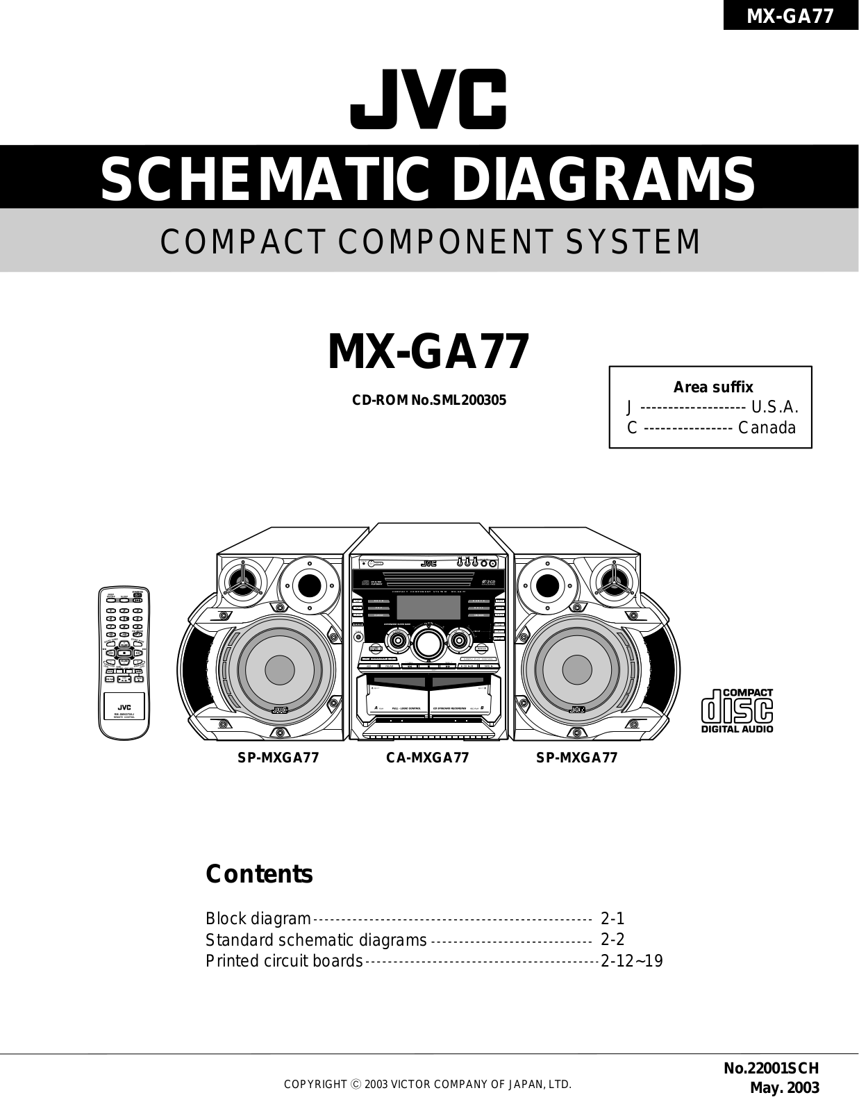 JVC MX-GA77 Schematics