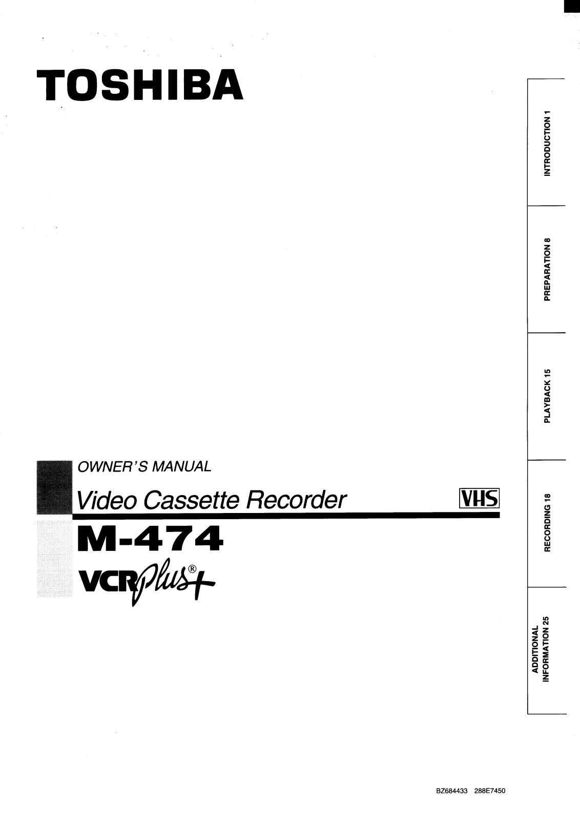 Toshiba M474 User Manual