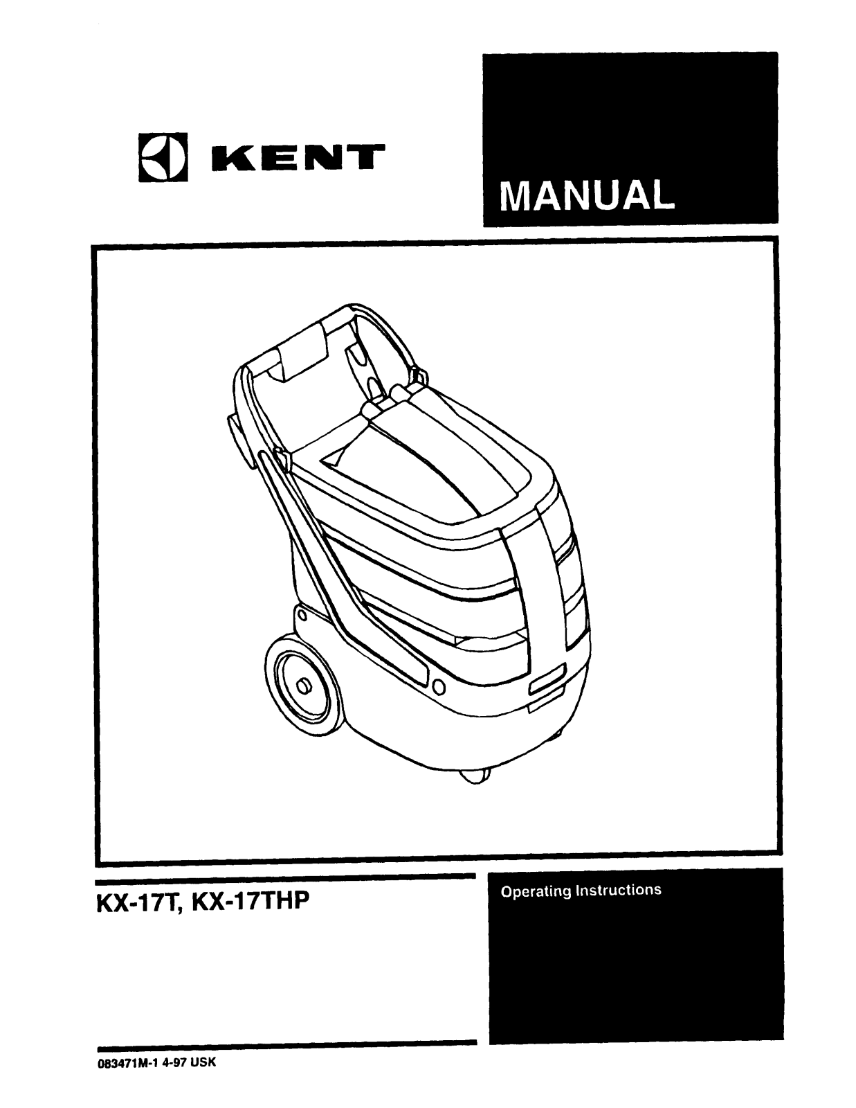 Kent Euroclean KX-17THP Operation Manual