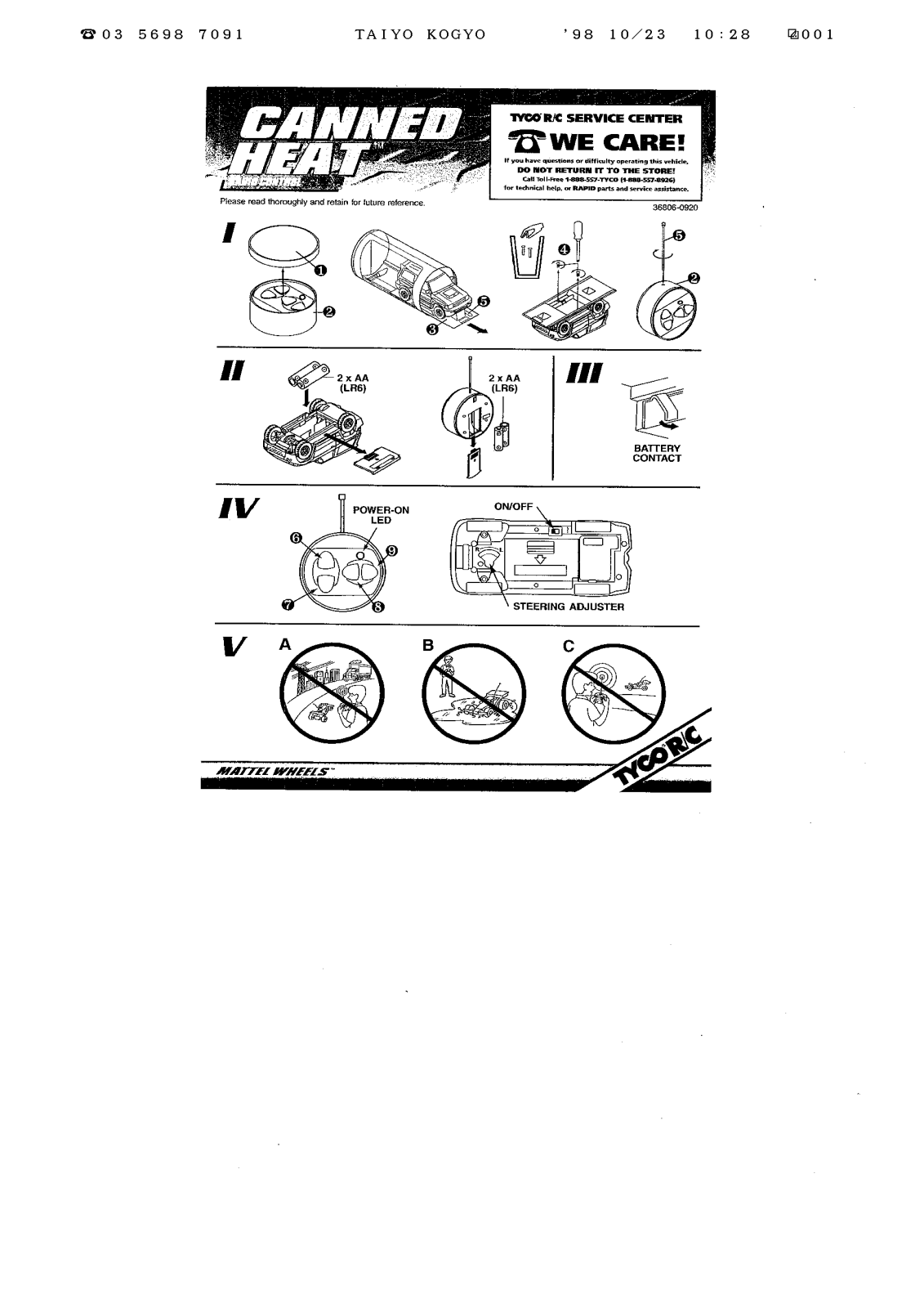 Taiyo 980249, 980249R User Manual