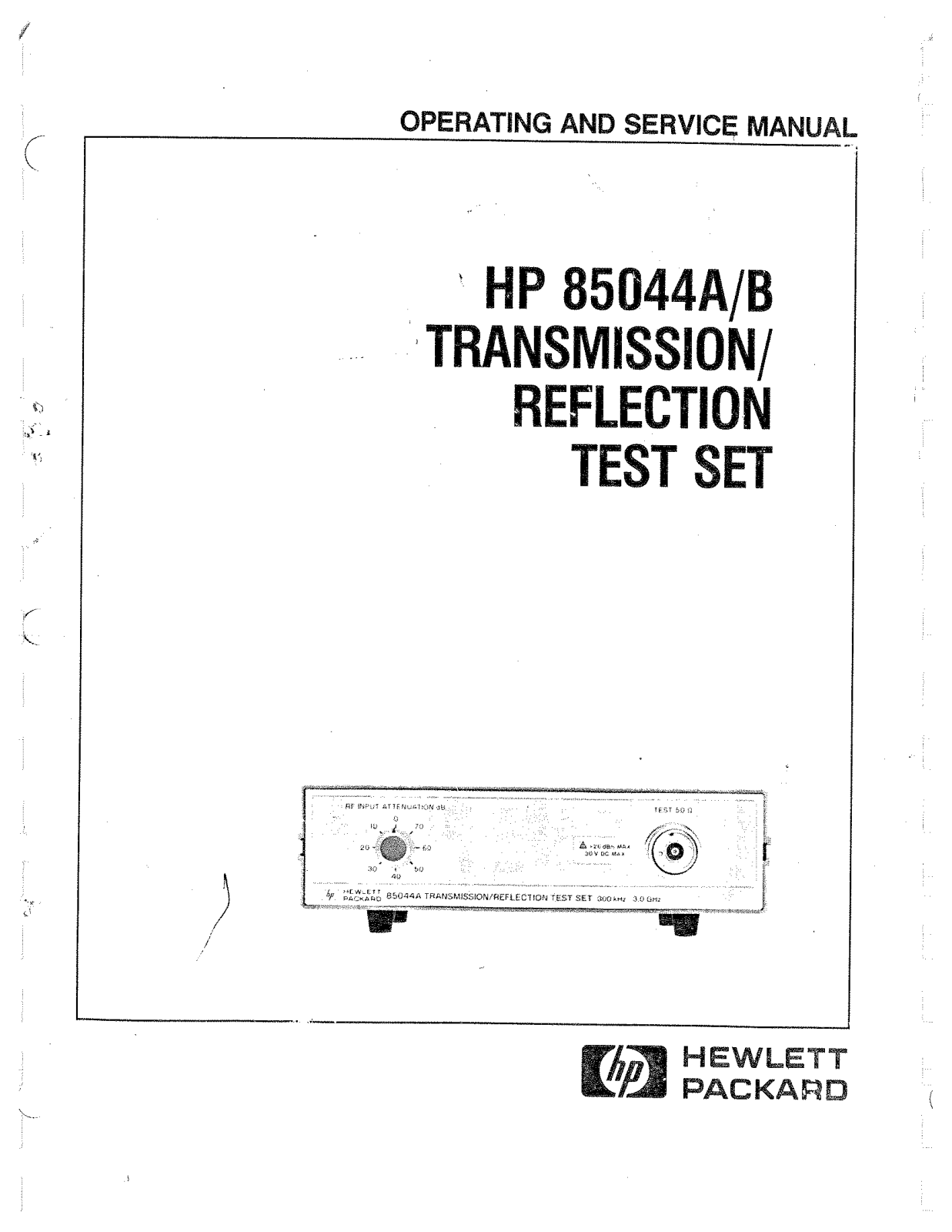 HP (Hewlett-Packard) 85044A User Manual