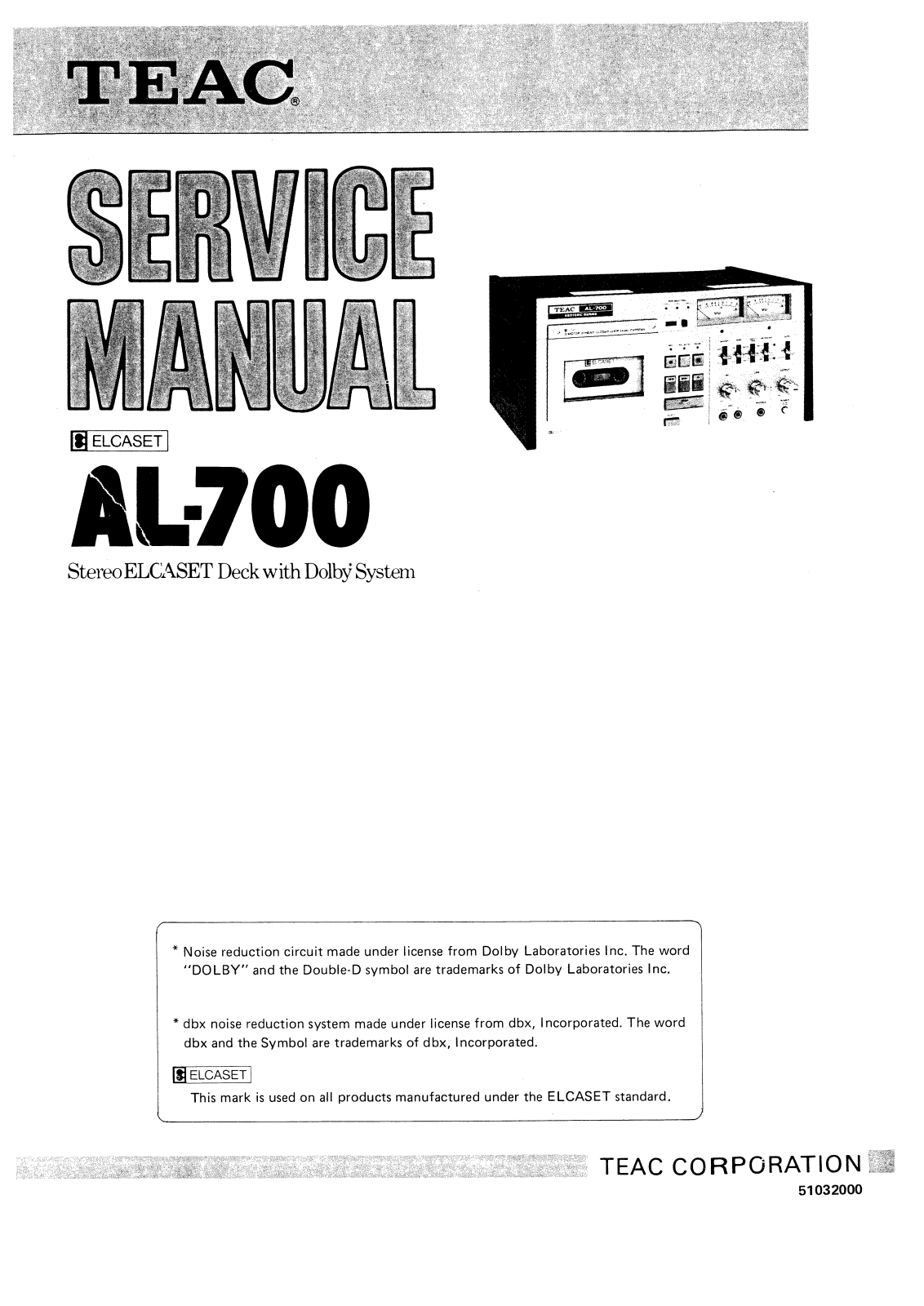 Teac AL-700 Service Manual