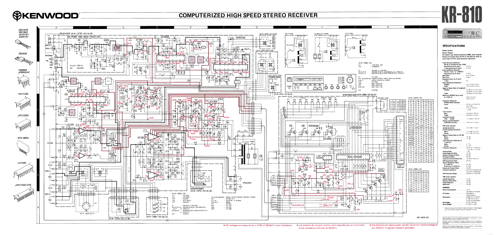 Kenwood KR-810 Schematic