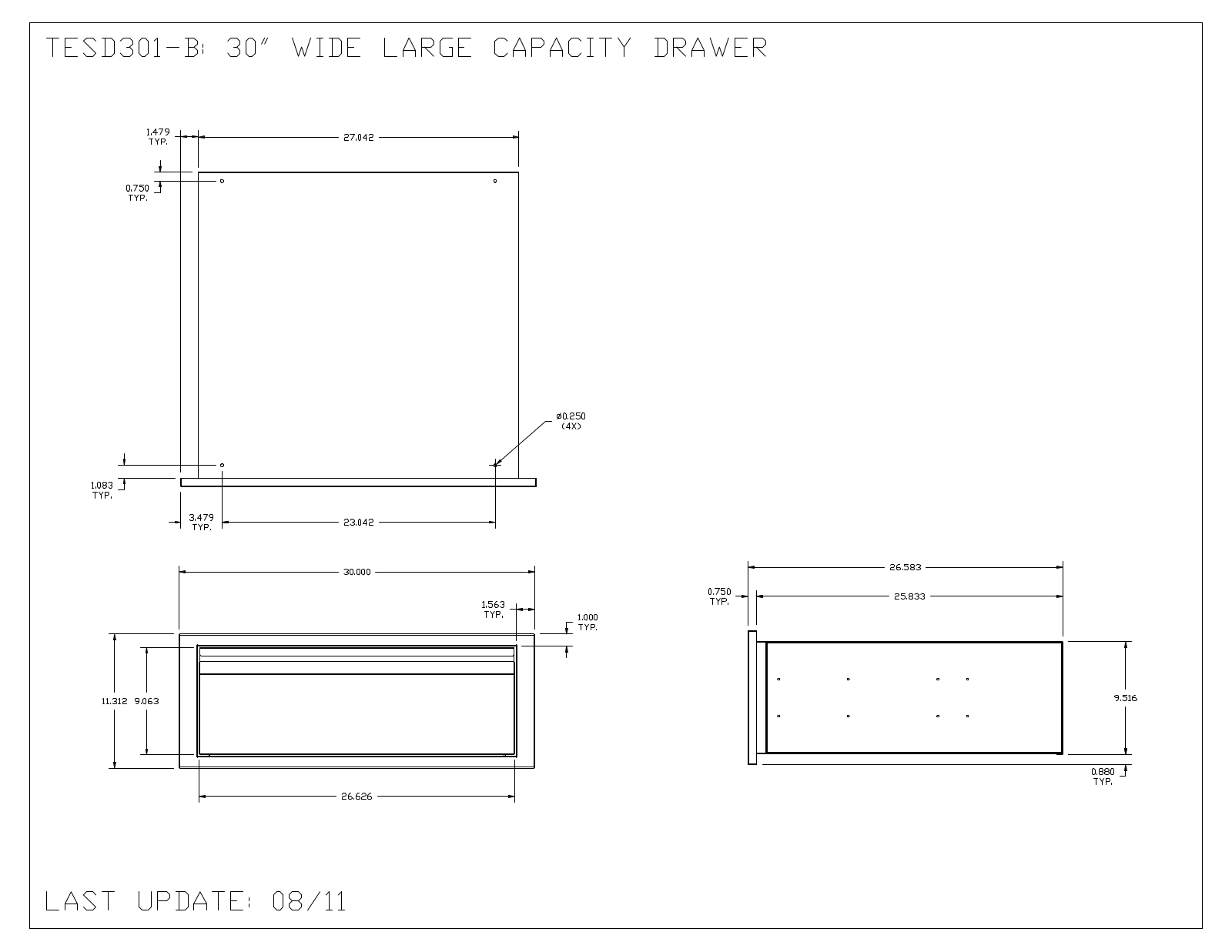 Twin Eagles TESD301B Technical Drawing