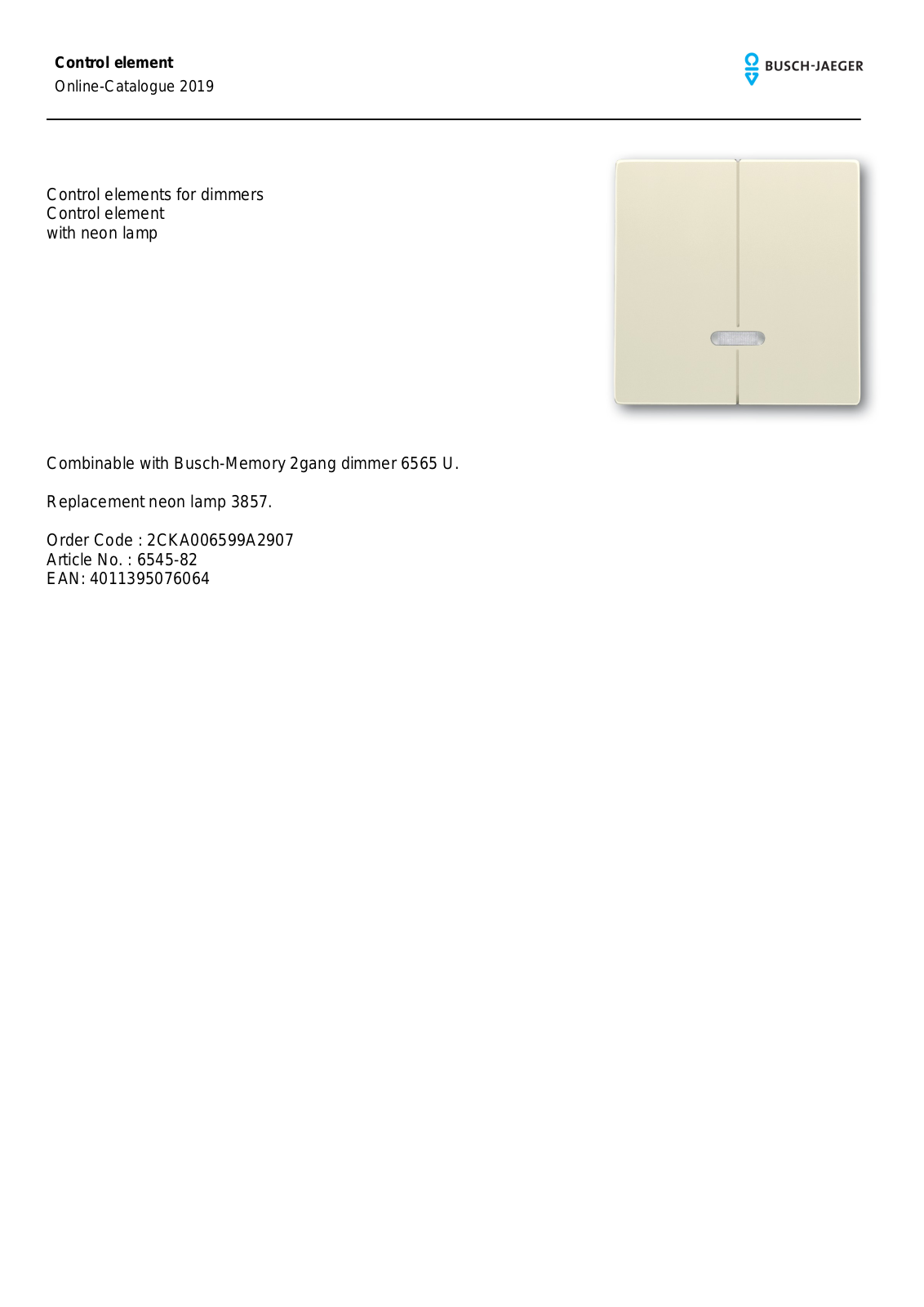 Busch-Jaeger 6545-82 User Manual - ManualMachine.com