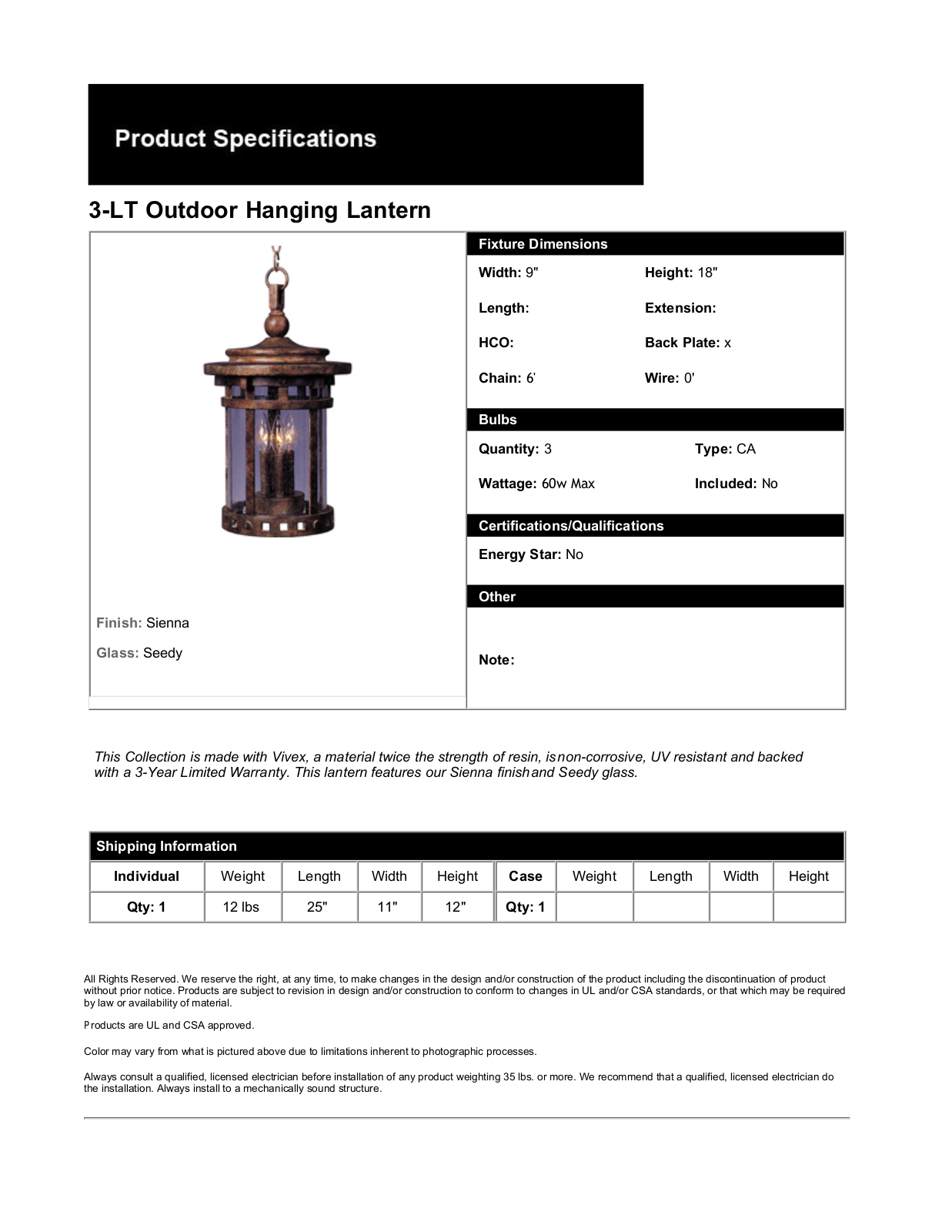 Loon Peak LNPE8012 Specifications - ManualMachine.com