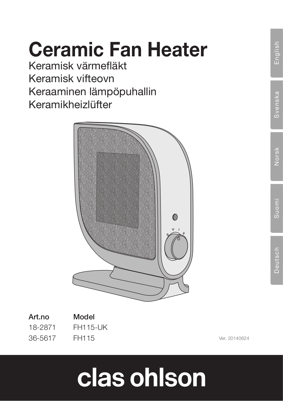 Clas Ohlson FH115-UK, FH115 Instruction Manual