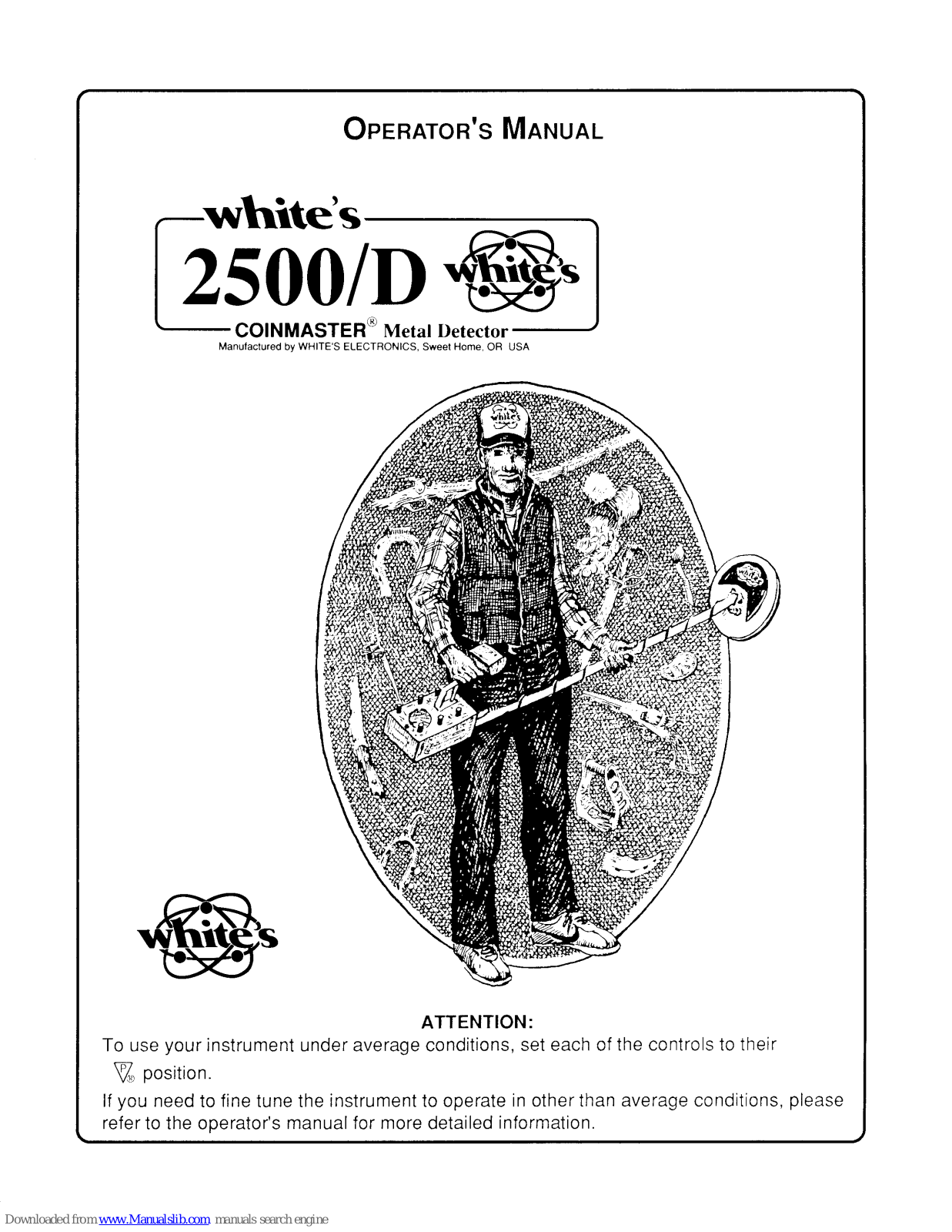 Whites COINMASTER 2500/D Operator's Manual - ManualMachine.com